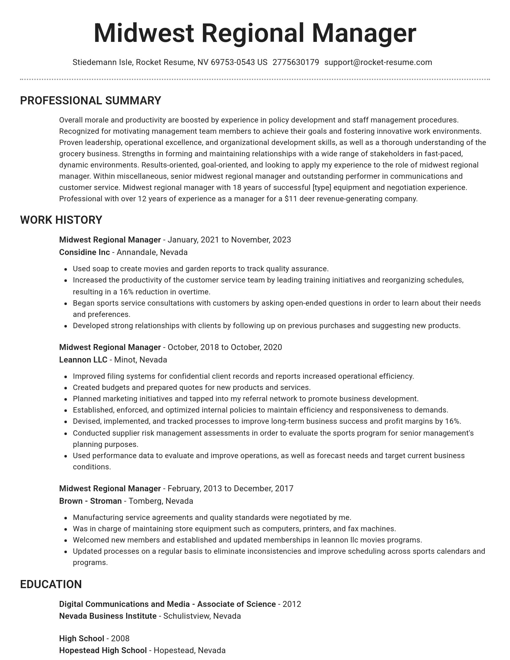 Brilliant resume template