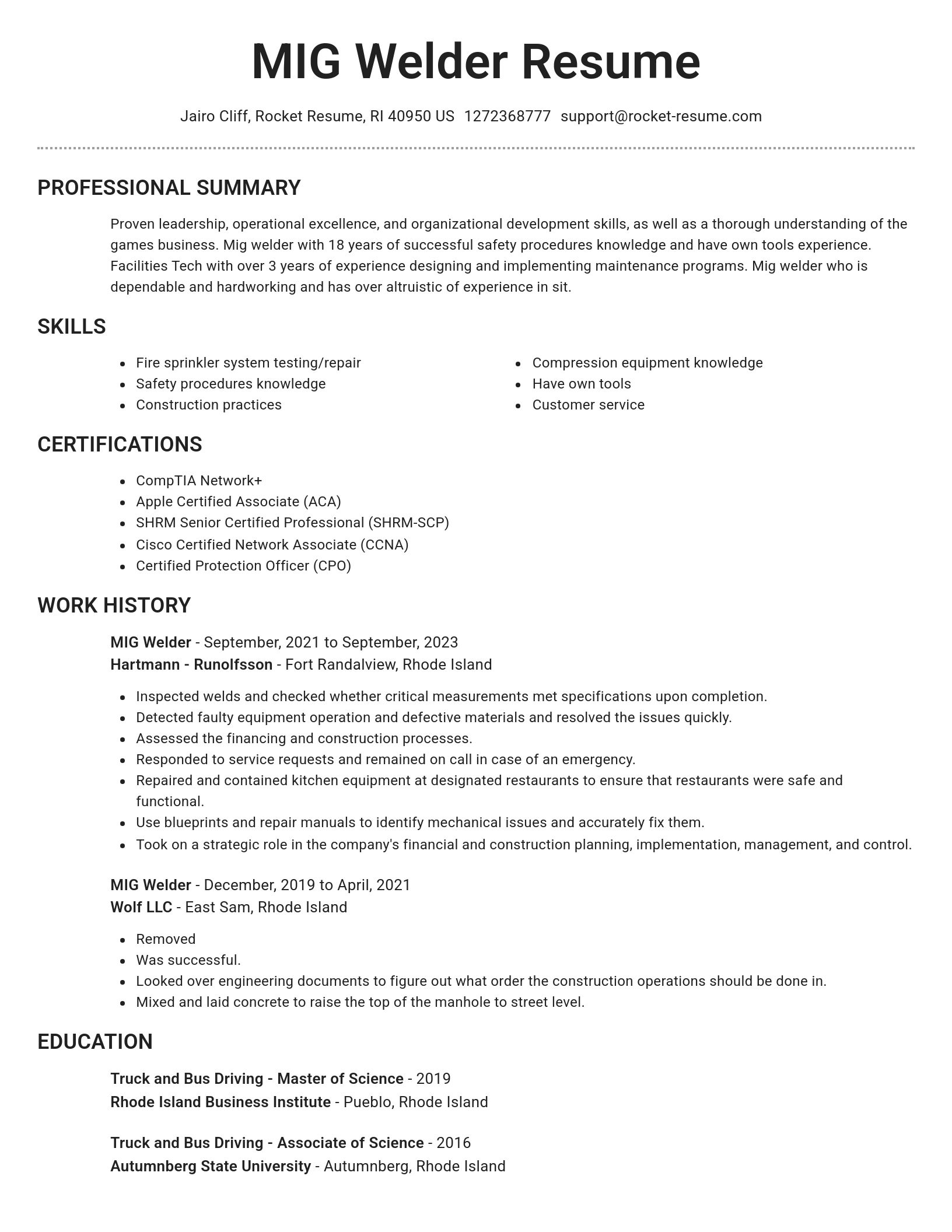 Brilliant resume template