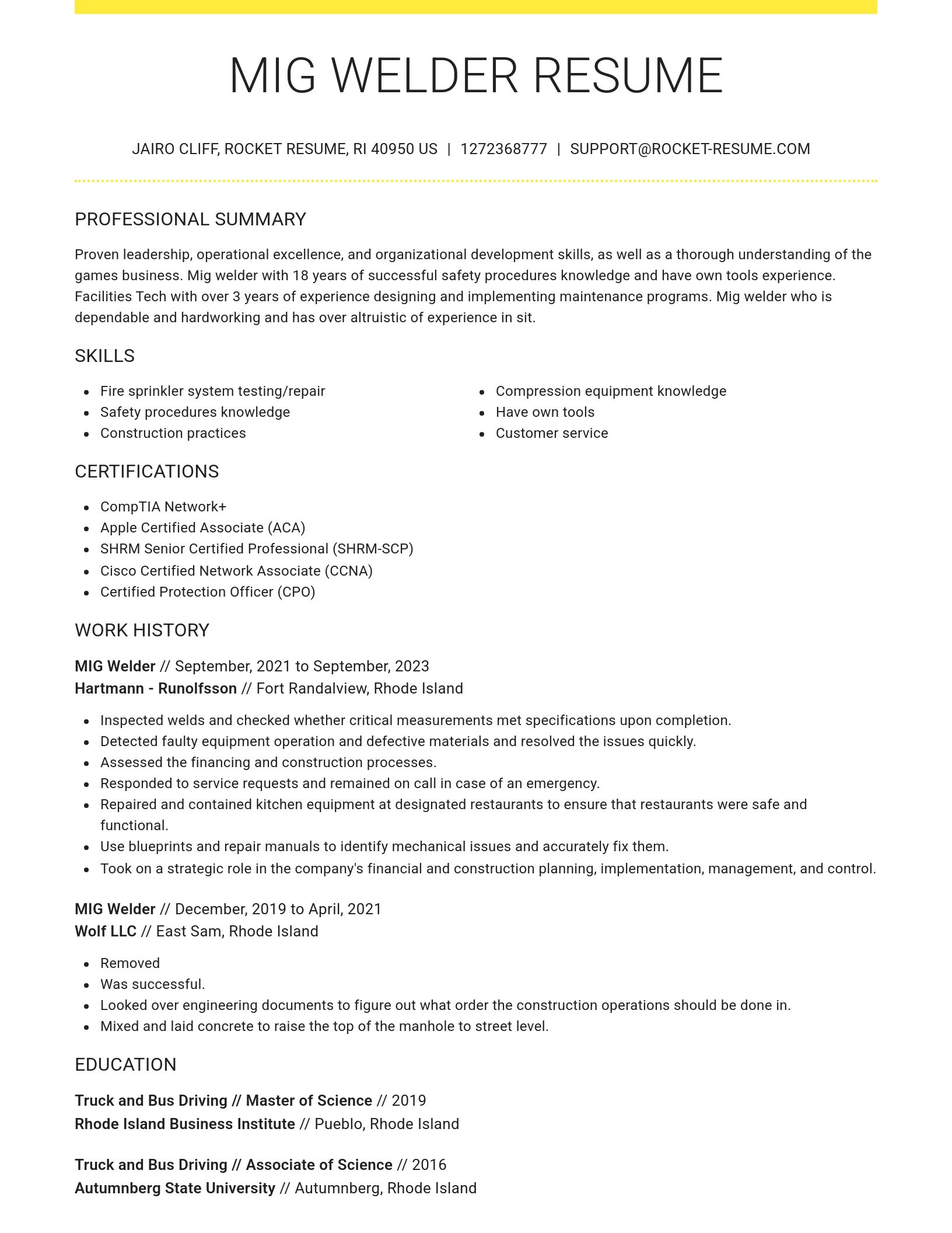 Grand resume template