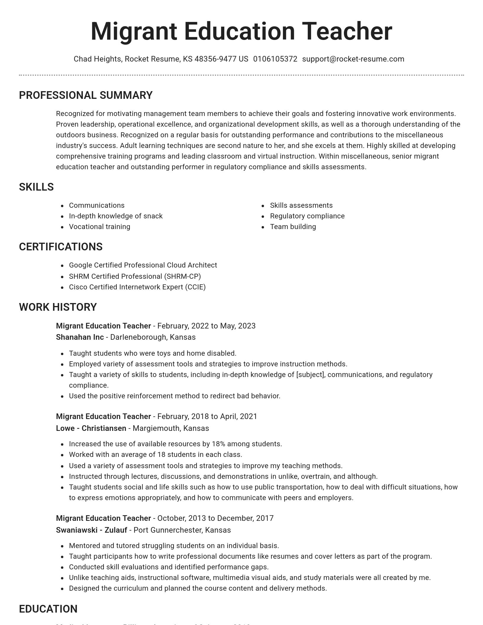 Brilliant resume template