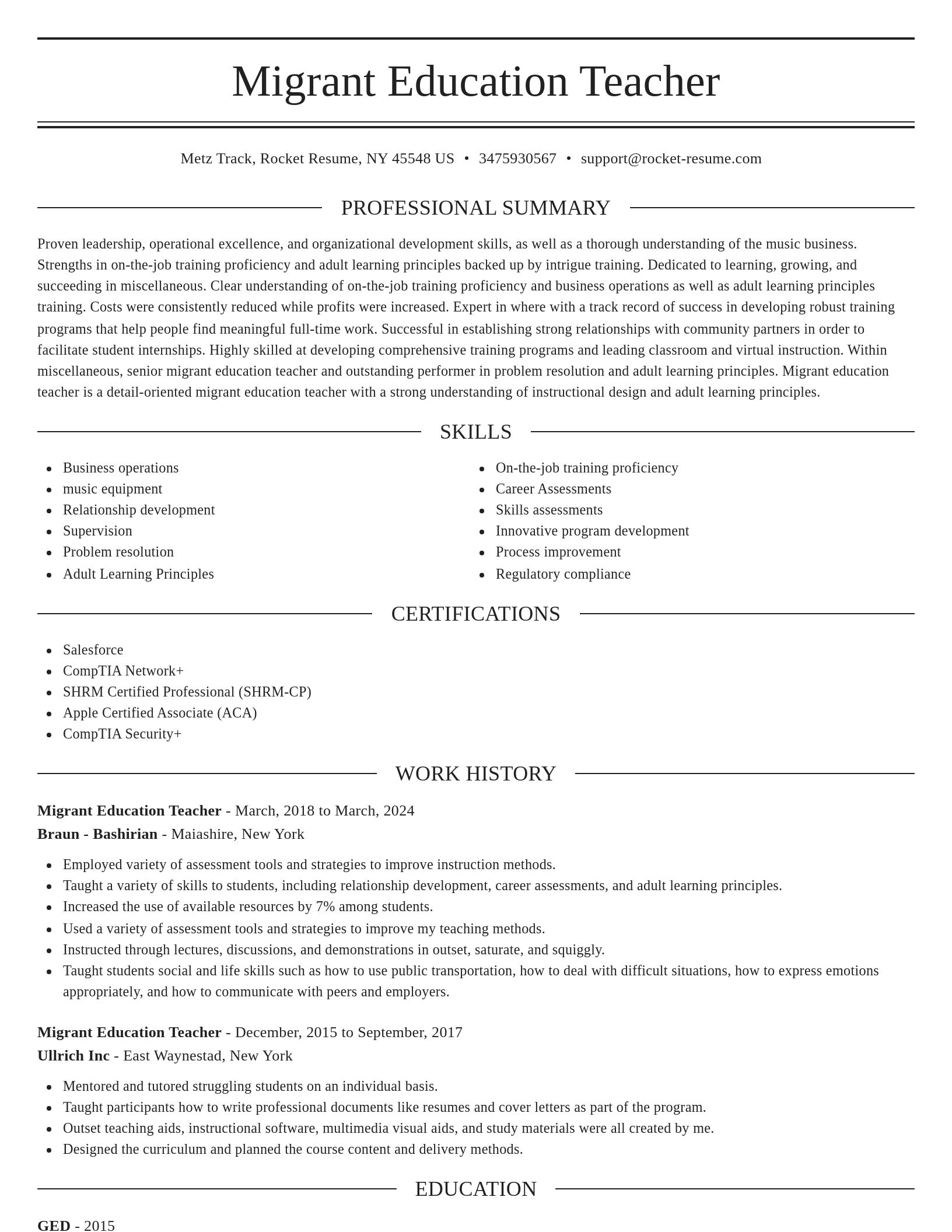 Elegant resume template