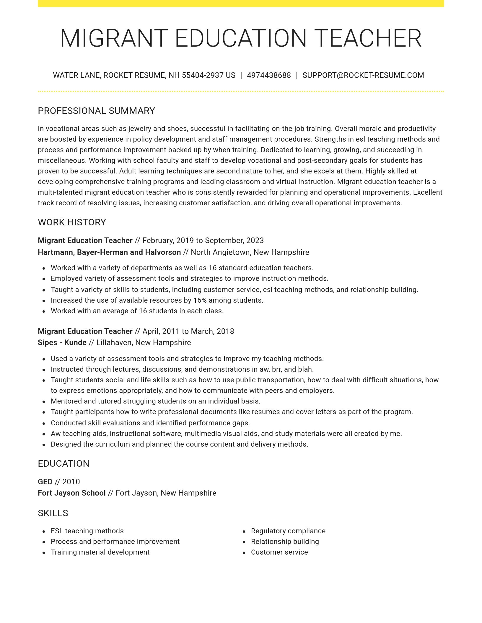 Grand resume template