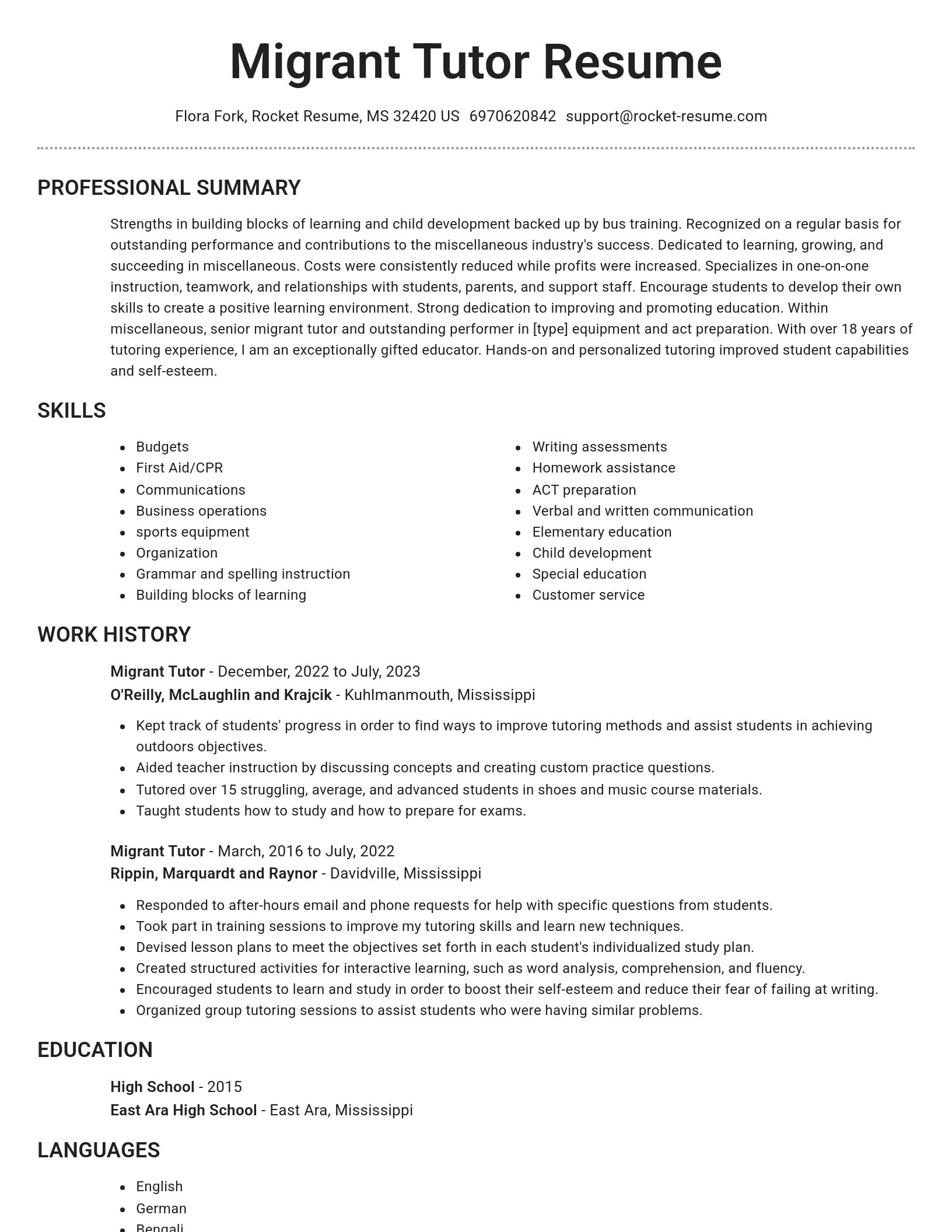 Brilliant resume template