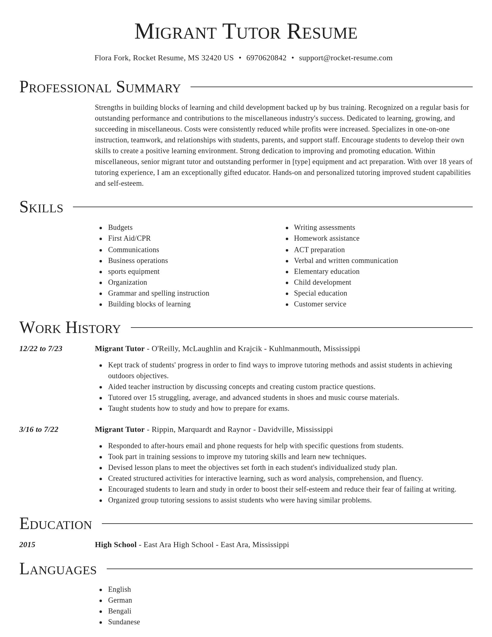 Director resume template