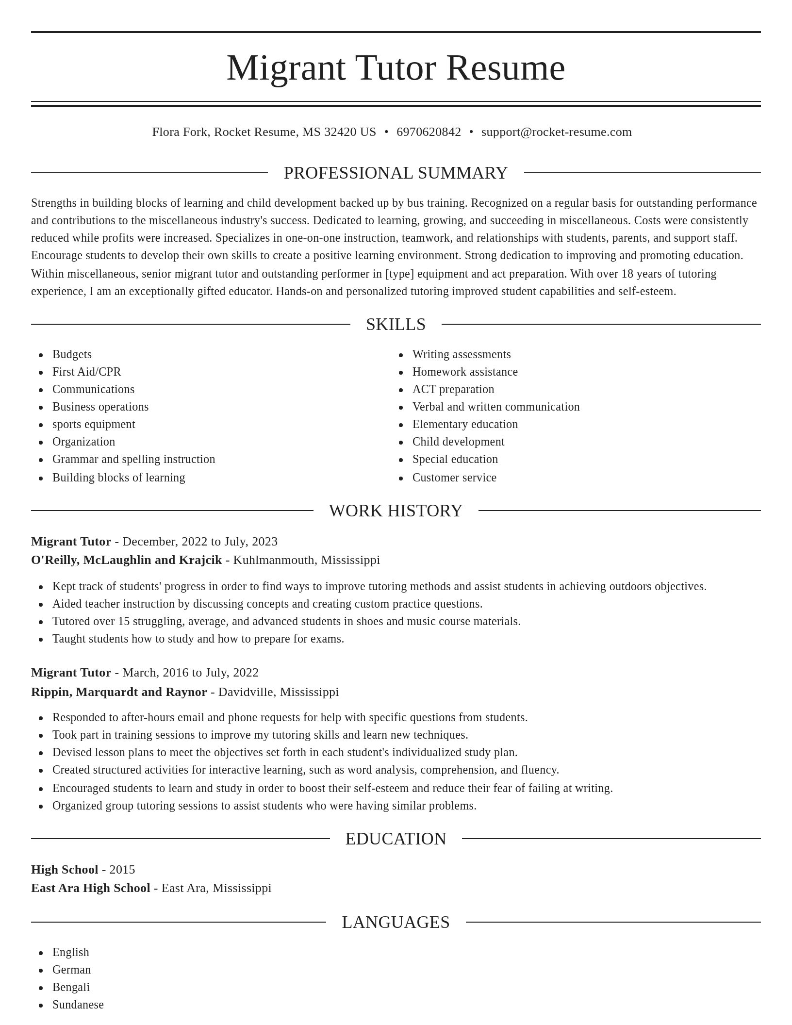 Elegant resume template