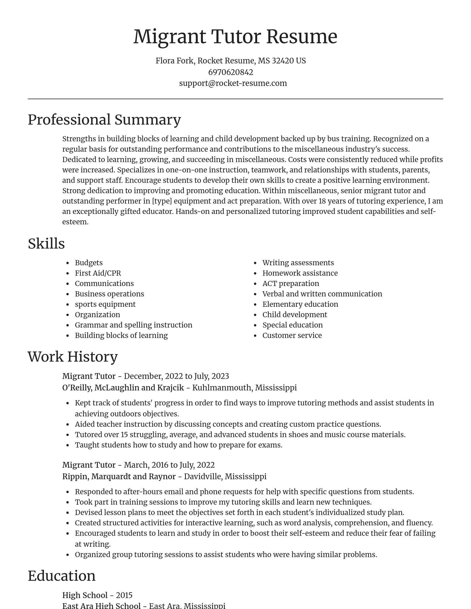 Focal Point resume template
