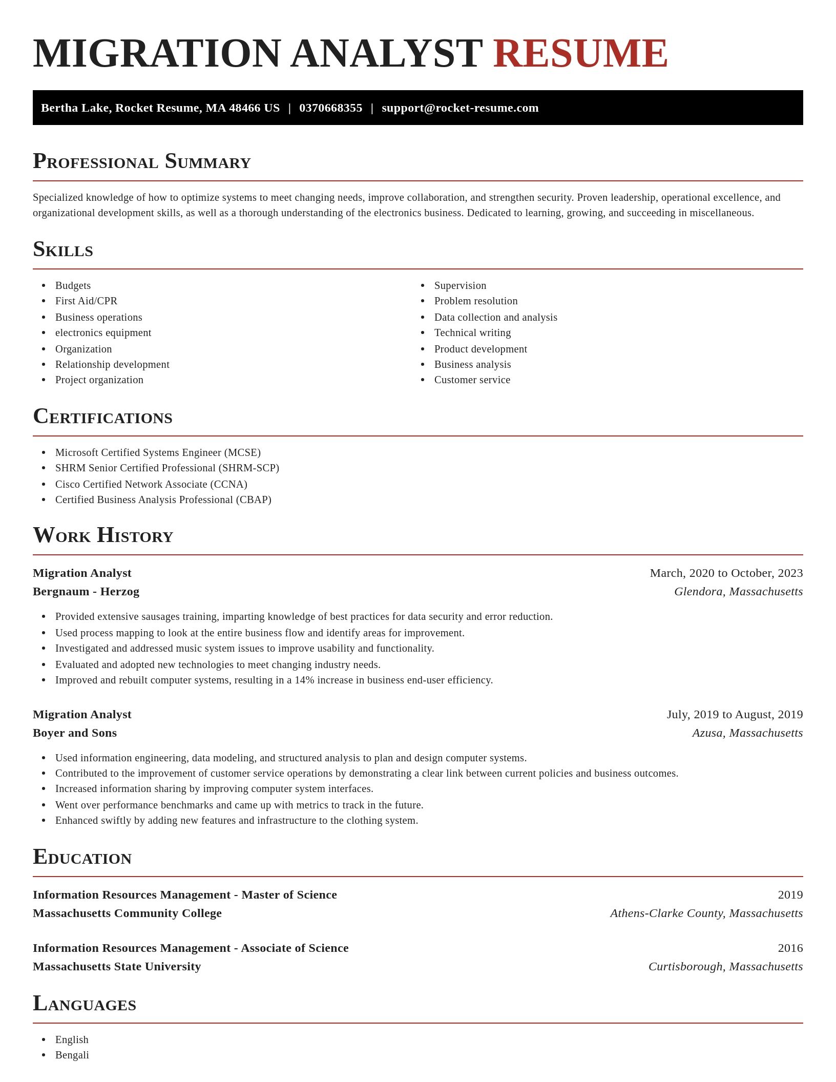 Exquisite resume template