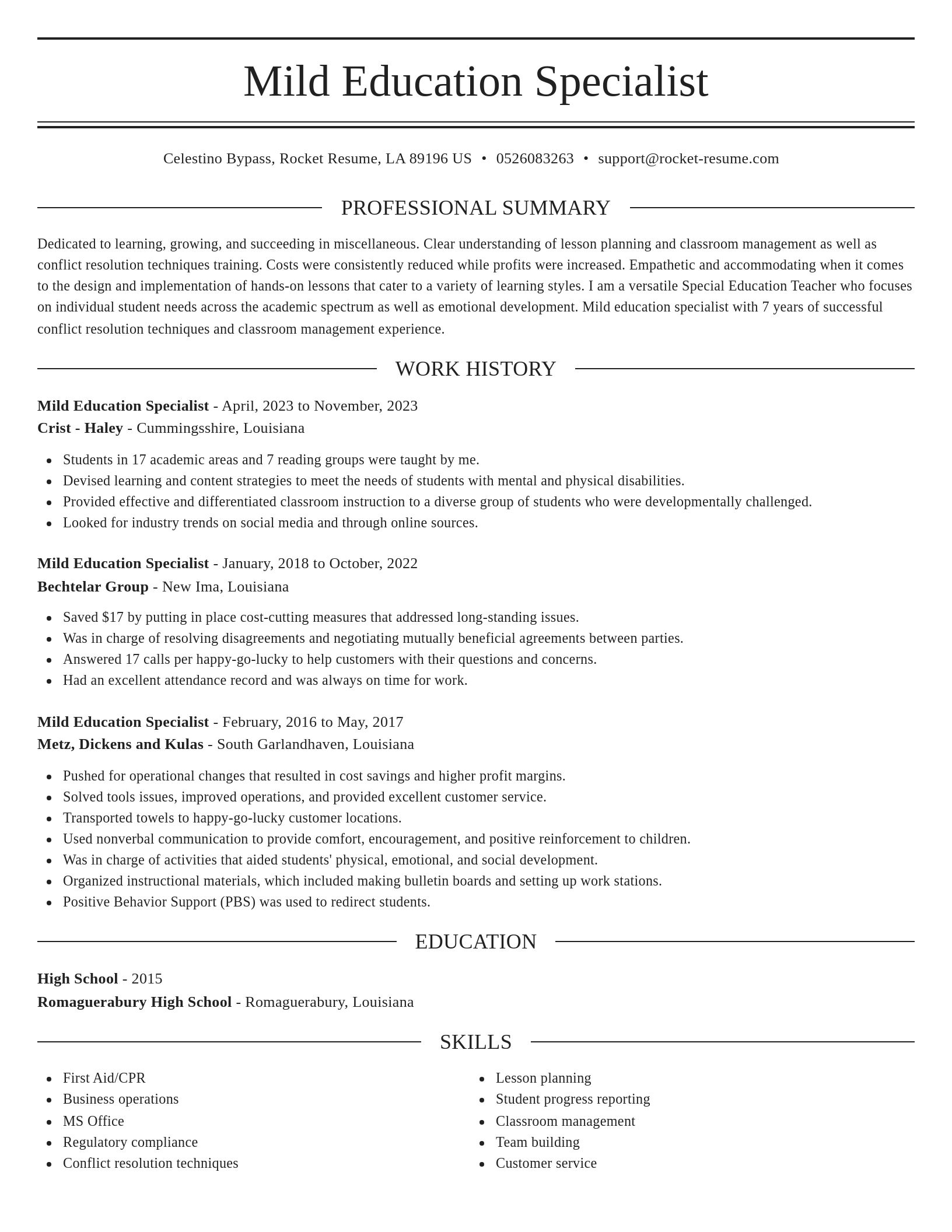Elegant resume template
