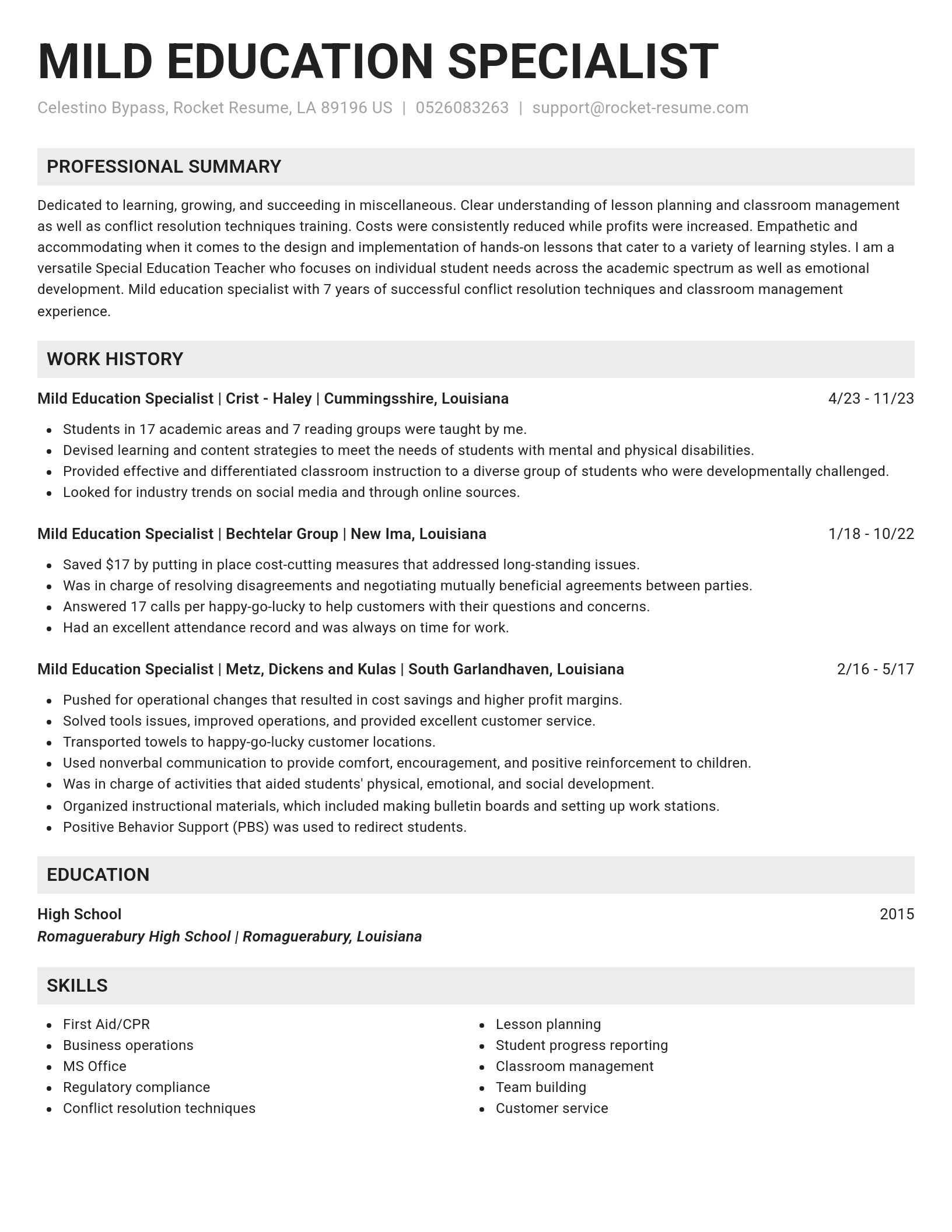 Genius resume template