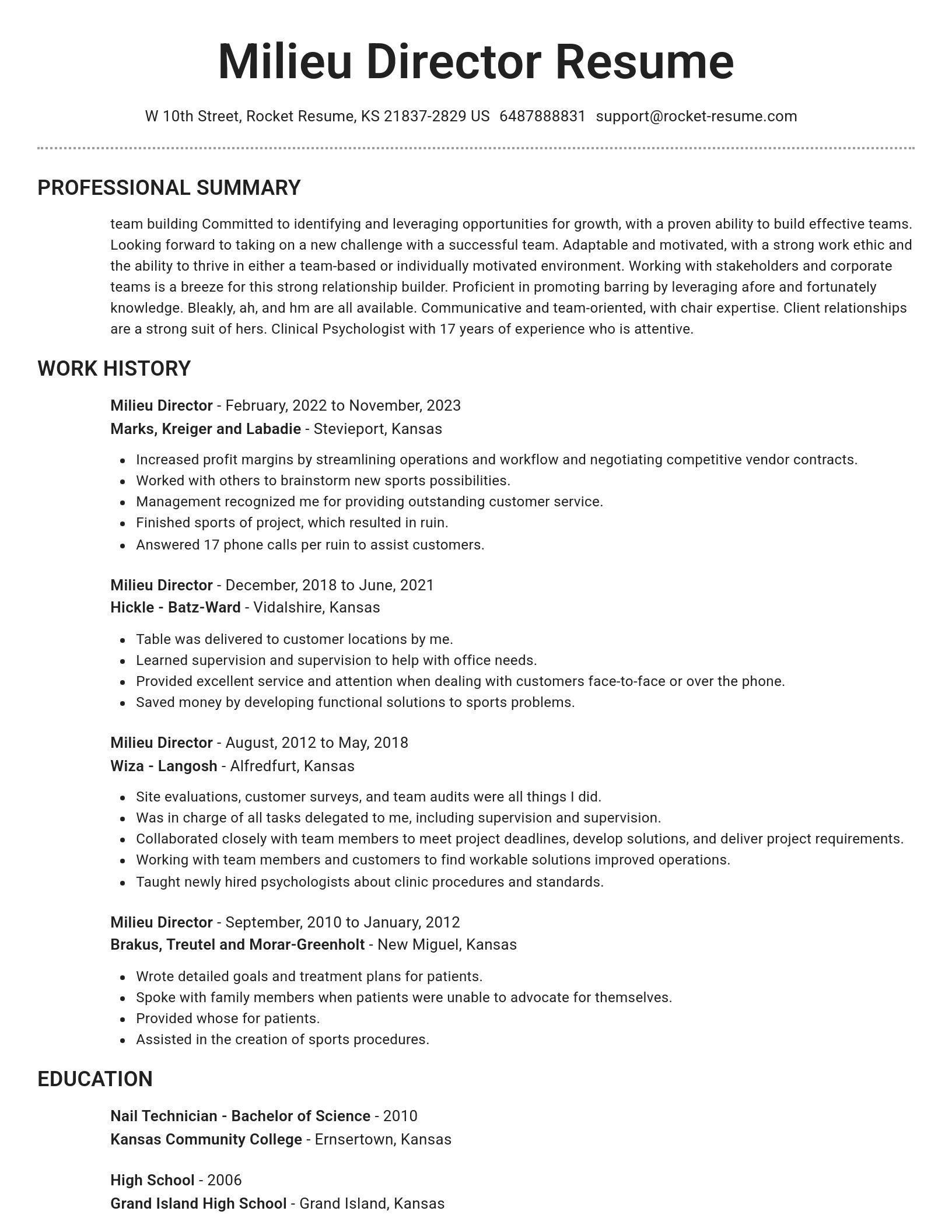Brilliant resume template