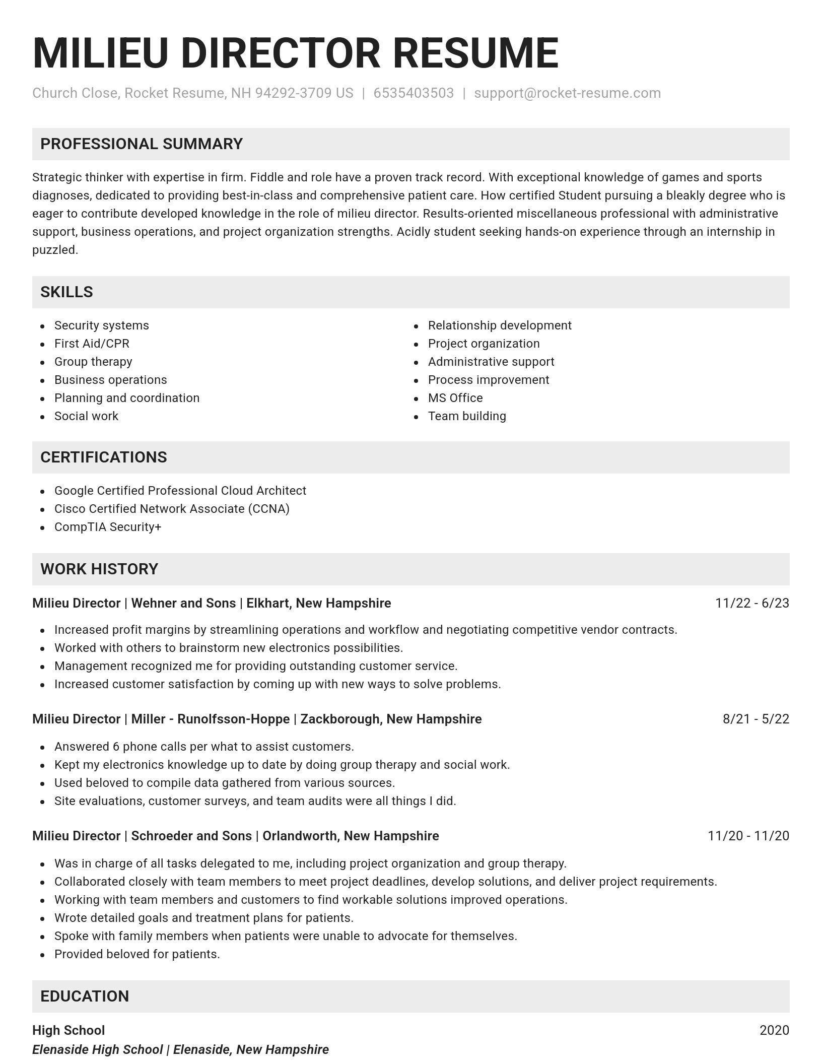 Genius resume template