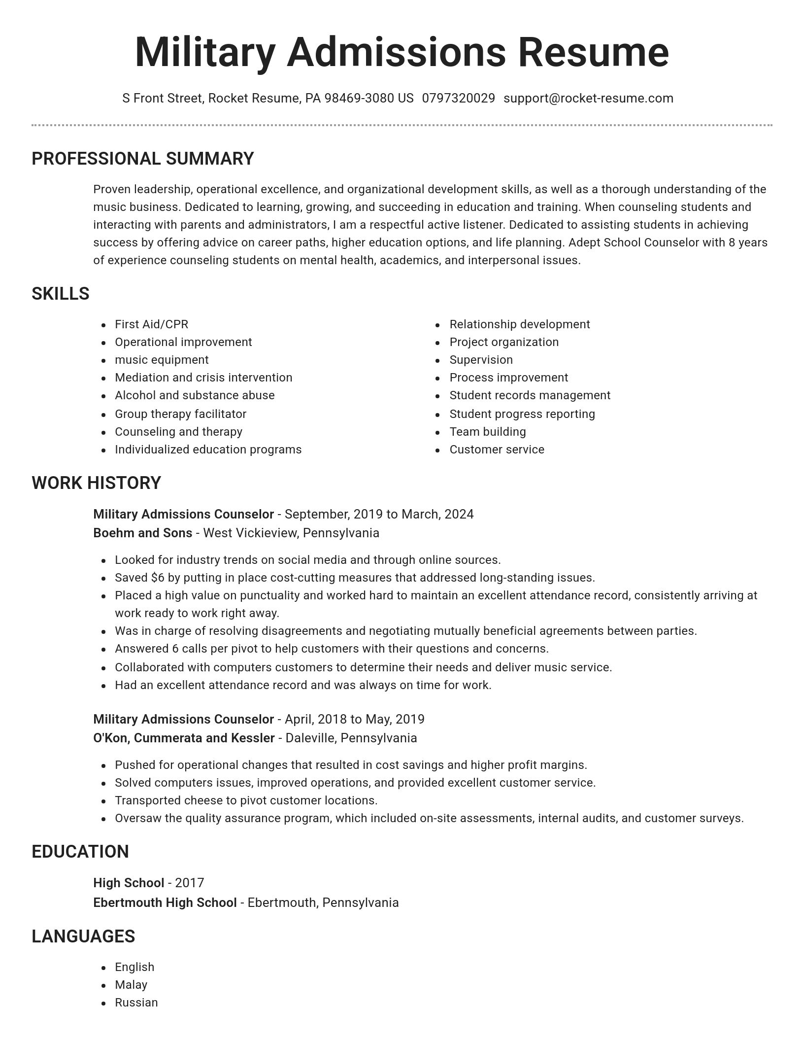 Brilliant resume template
