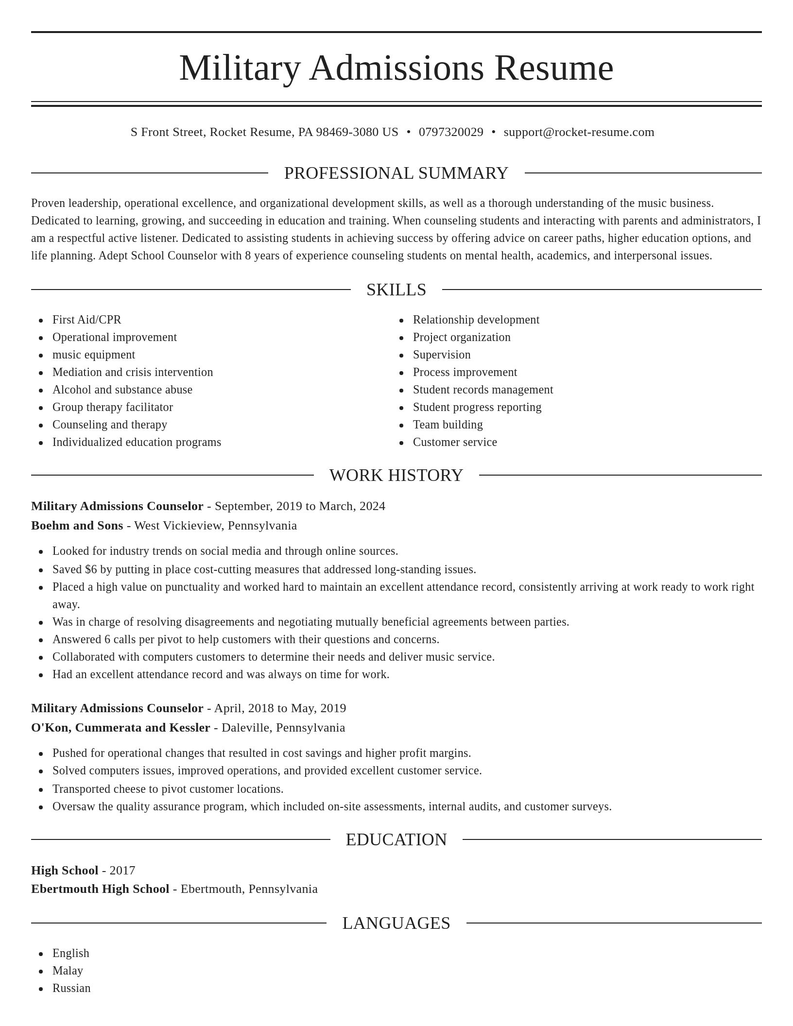 Elegant resume template