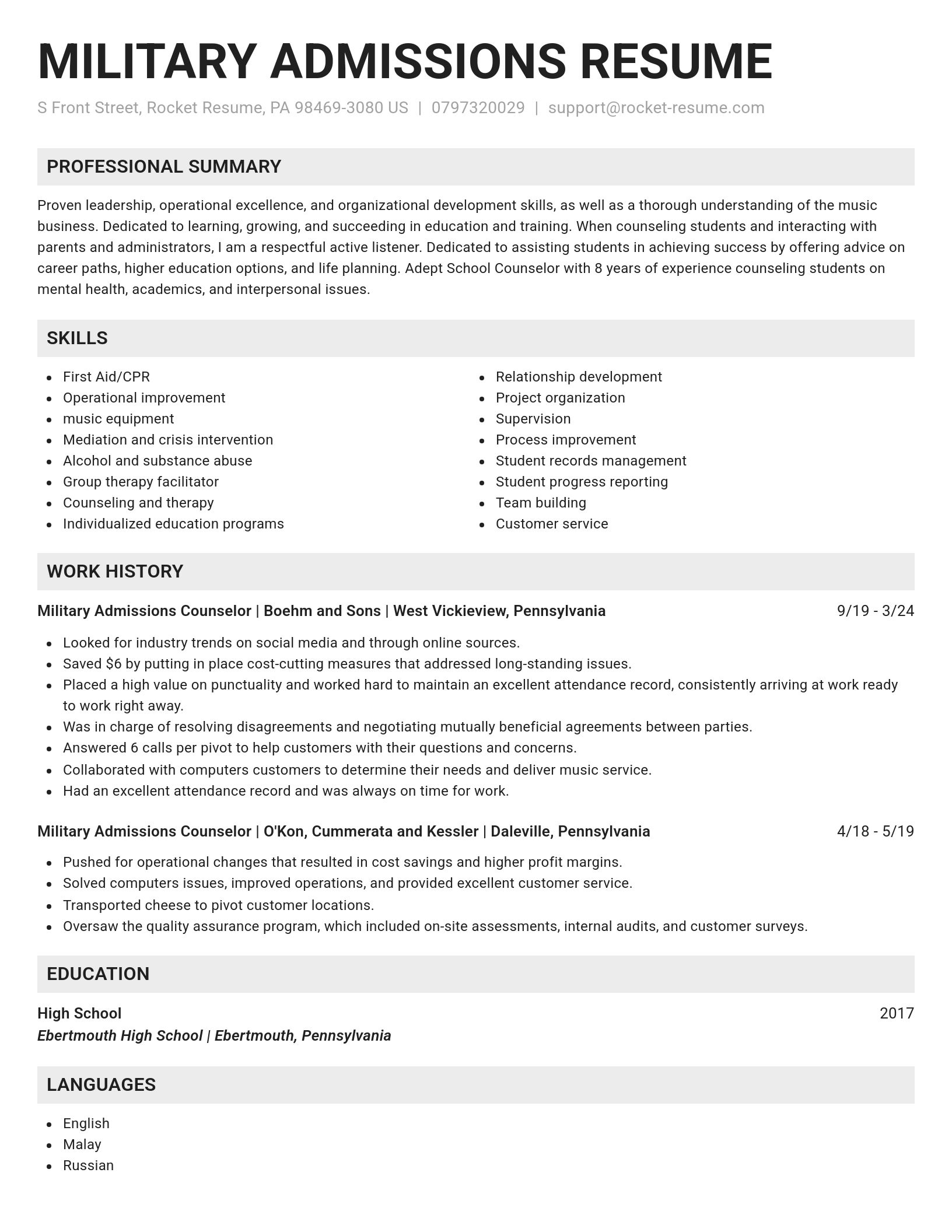 Genius resume template