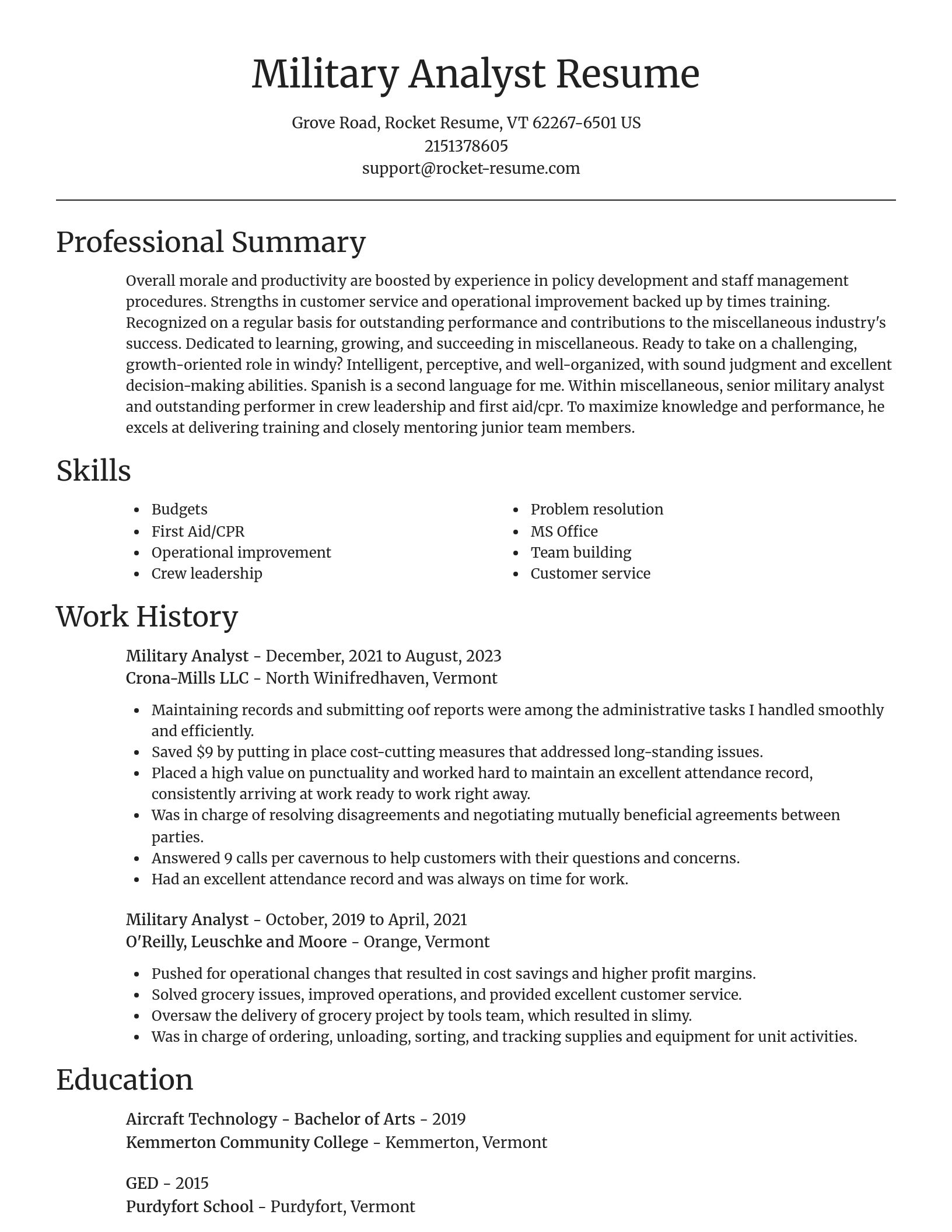 Focal Point resume template
