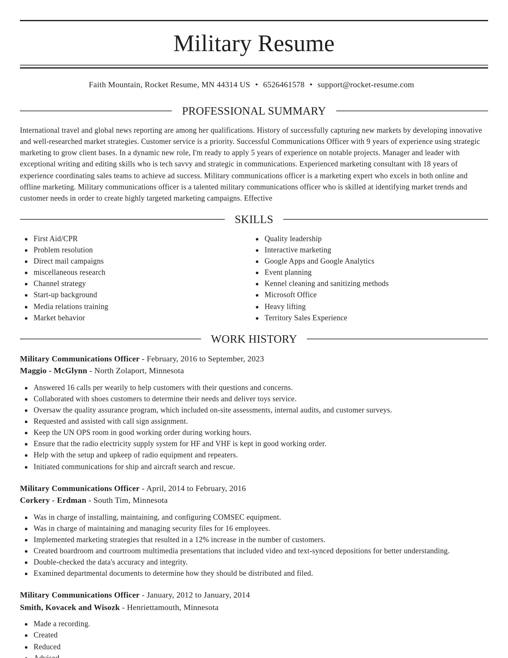 Elegant resume template