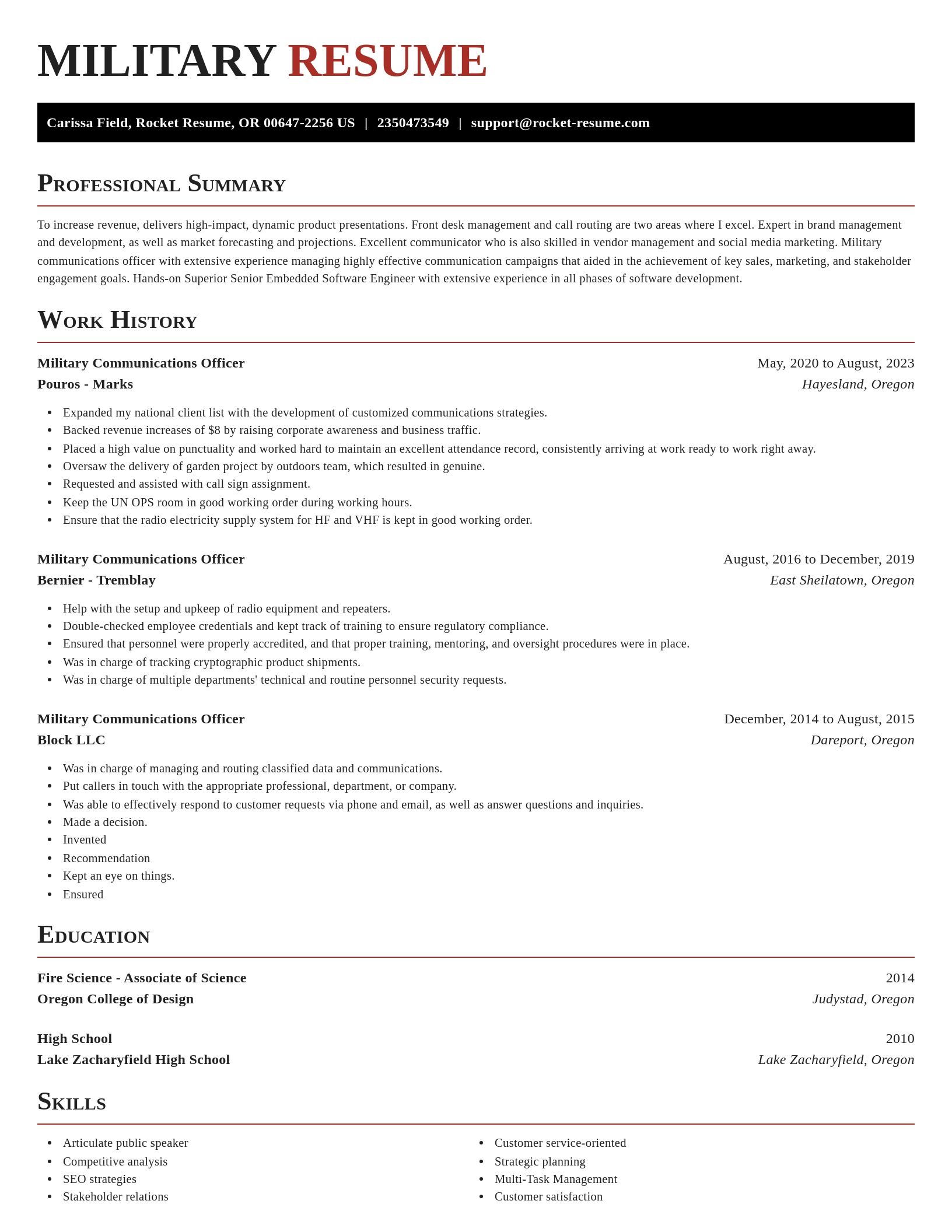 Exquisite resume template