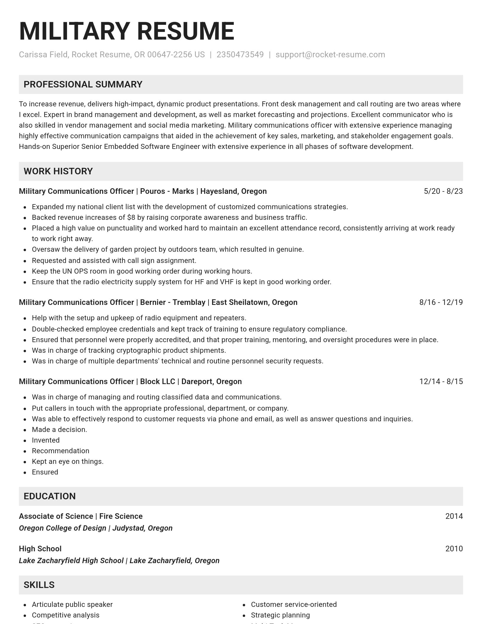 Genius resume template