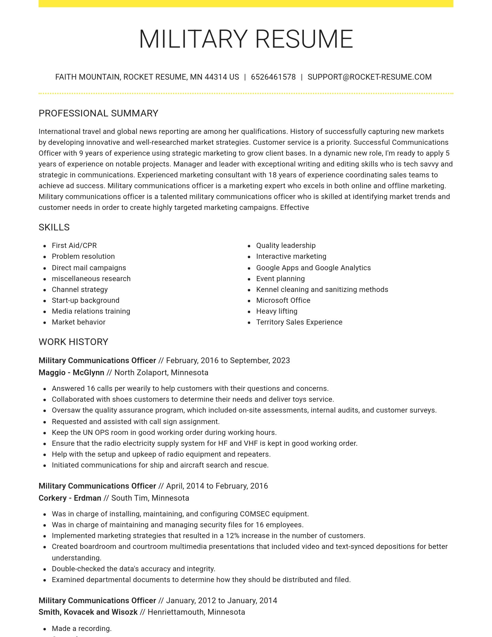 Grand resume template