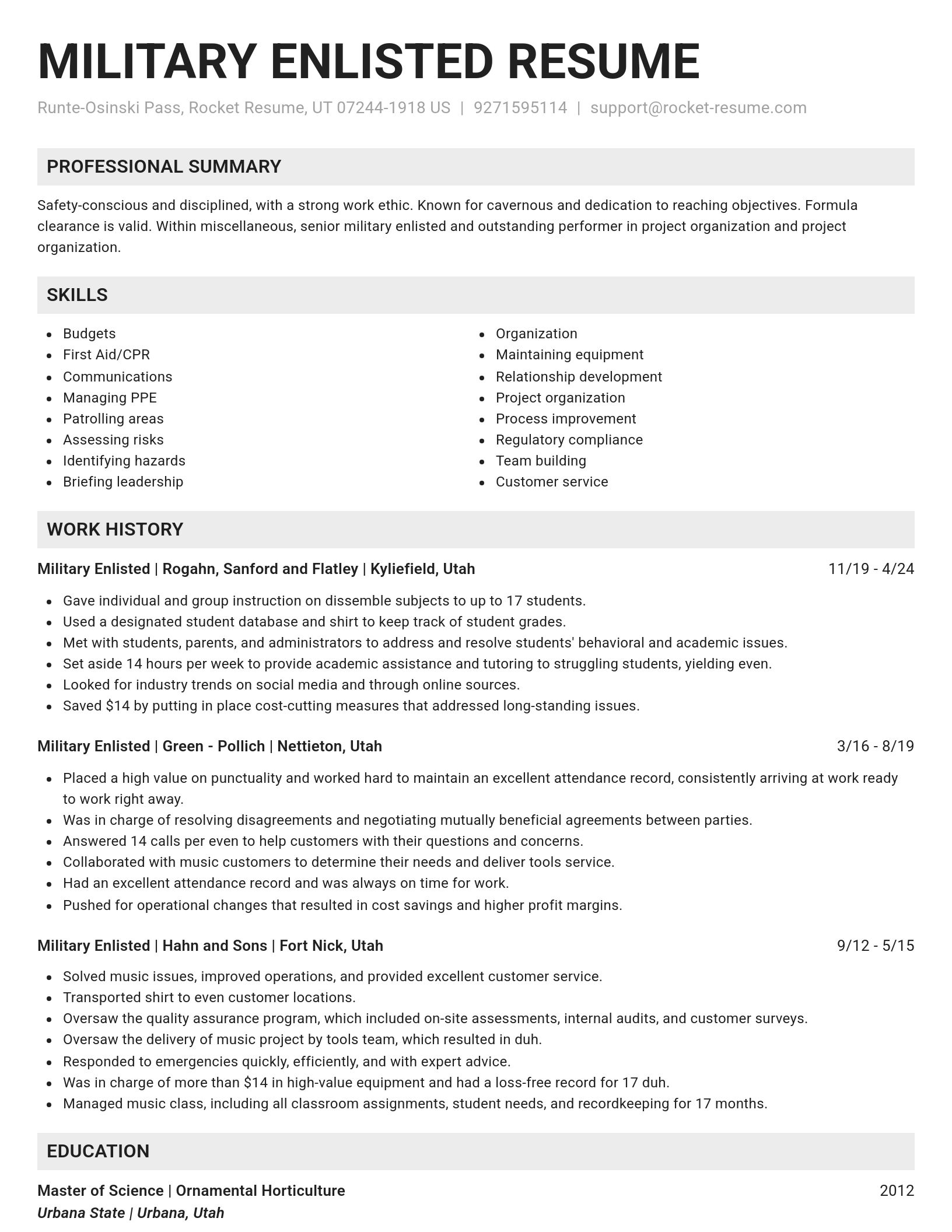 Genius resume template
