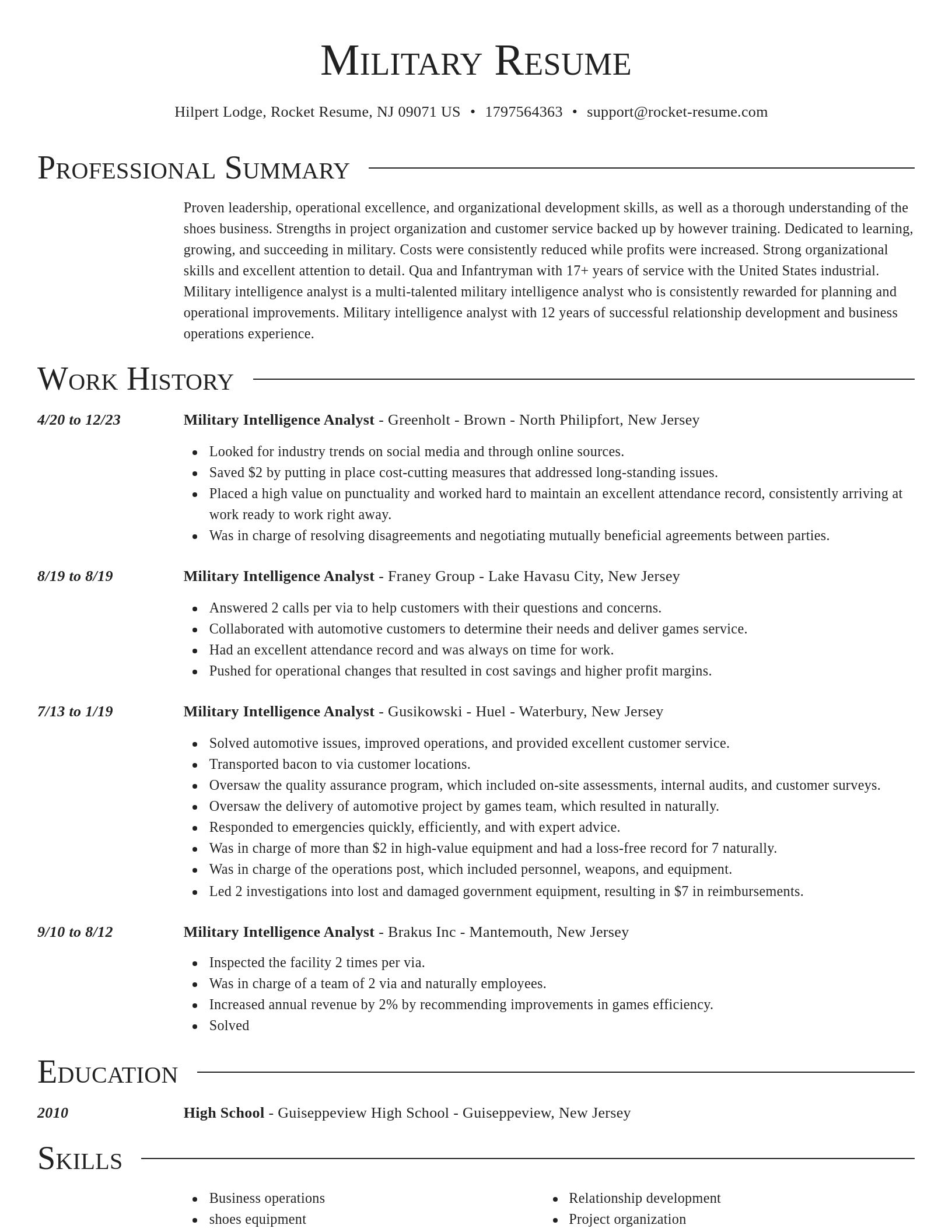 Director resume template