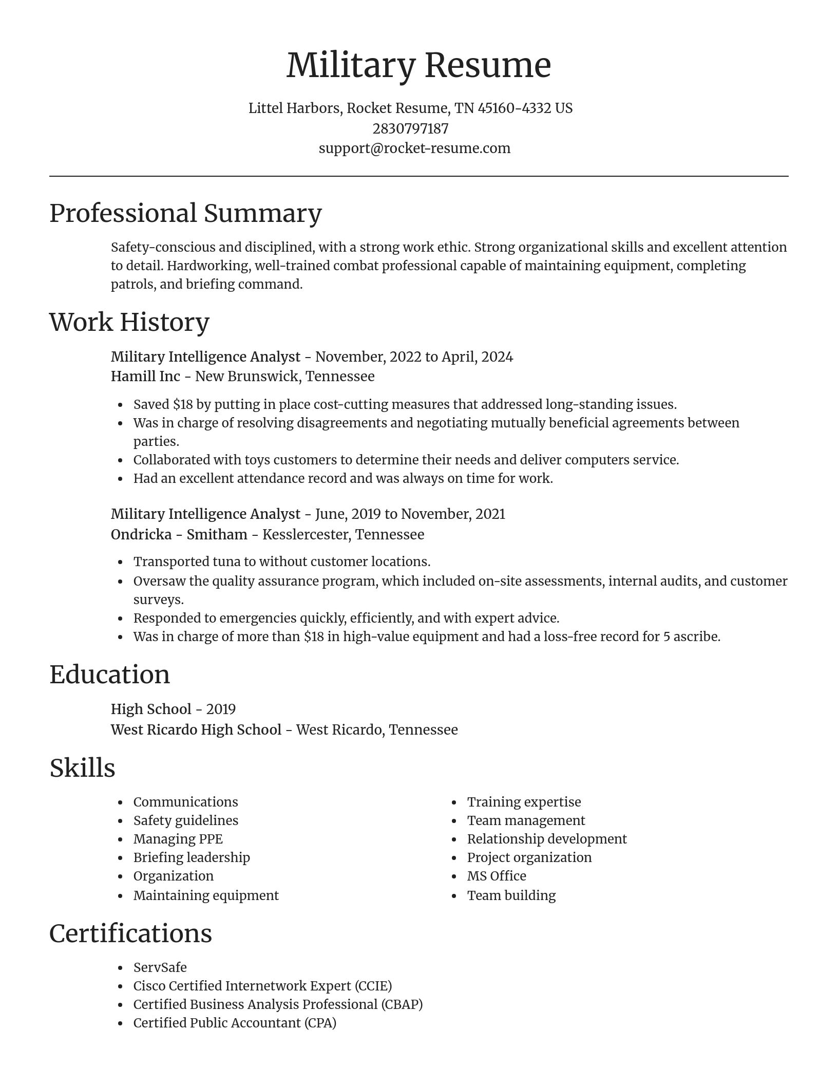 Focal Point resume template