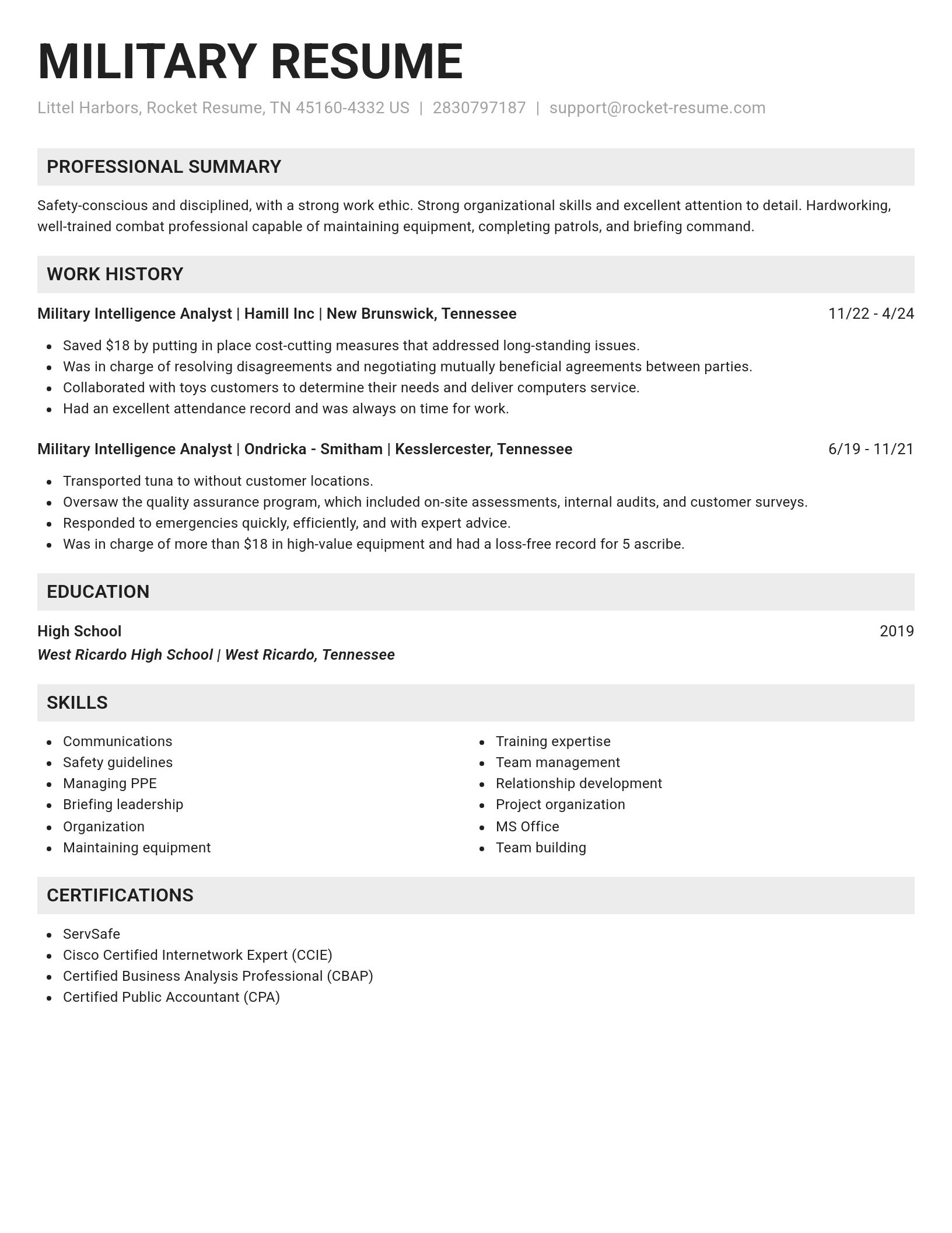 Genius resume template
