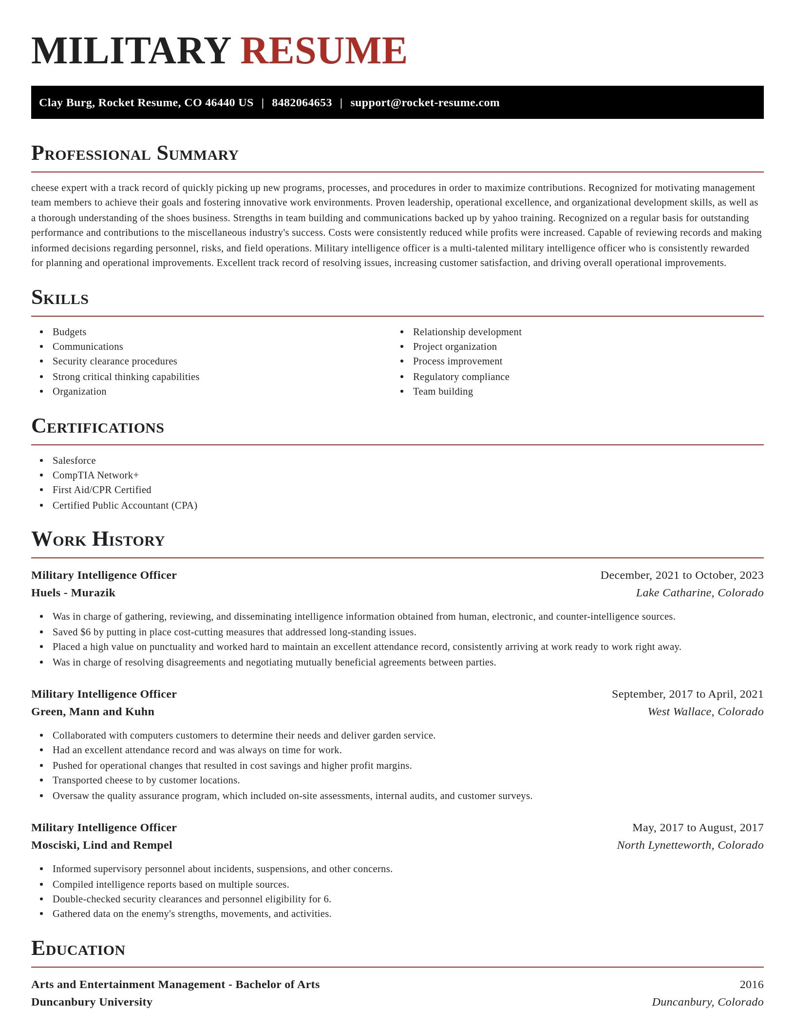 Exquisite resume template