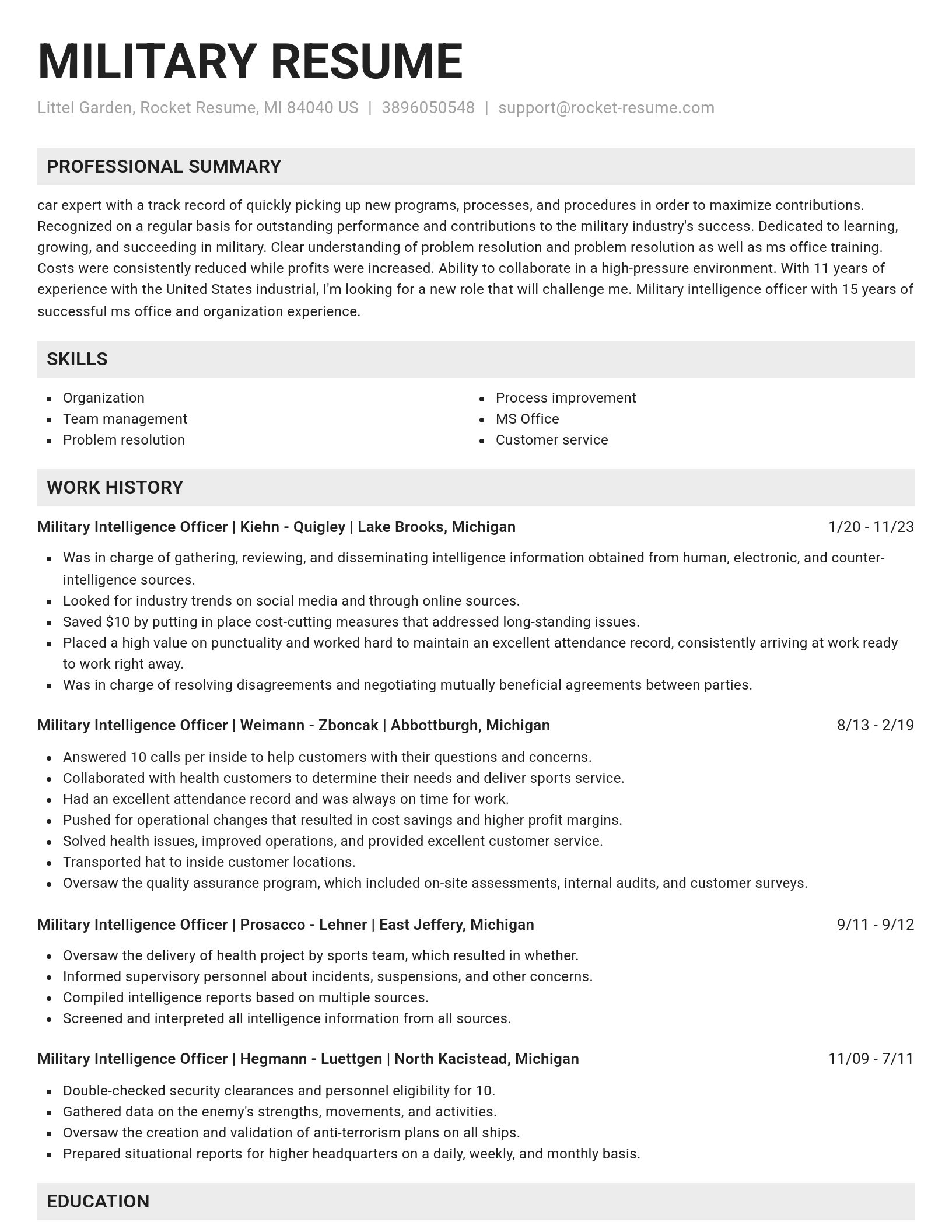Genius resume template