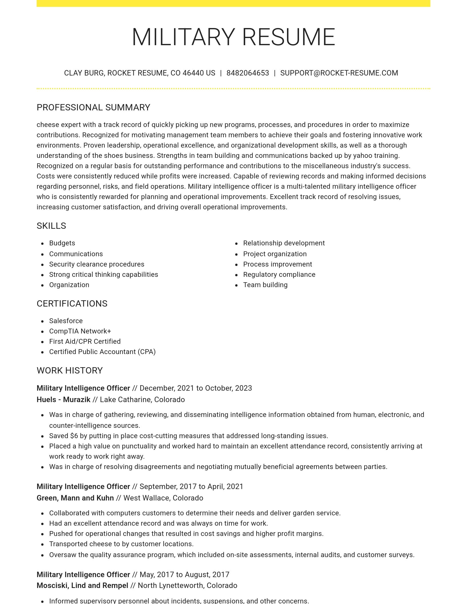 Grand resume template