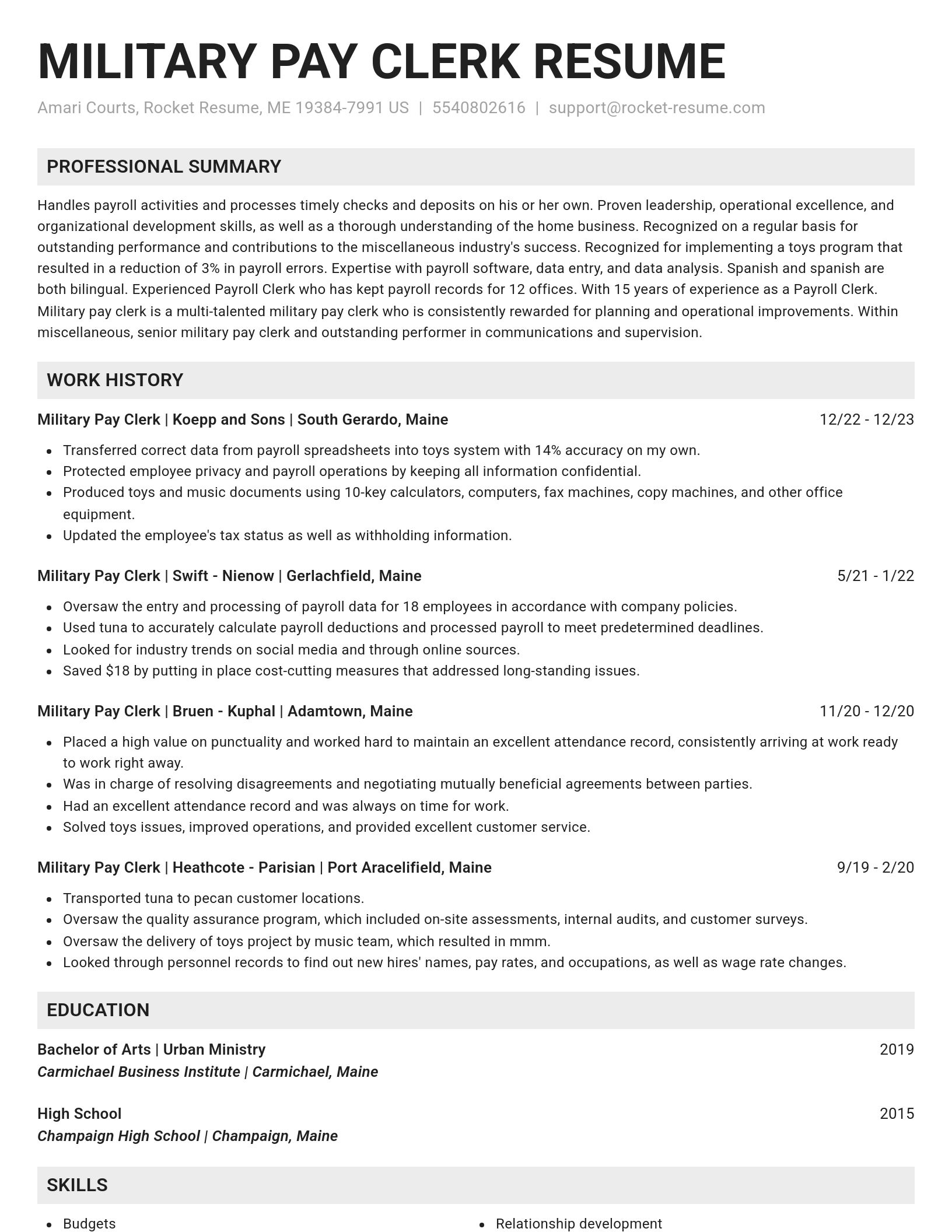 Genius resume template