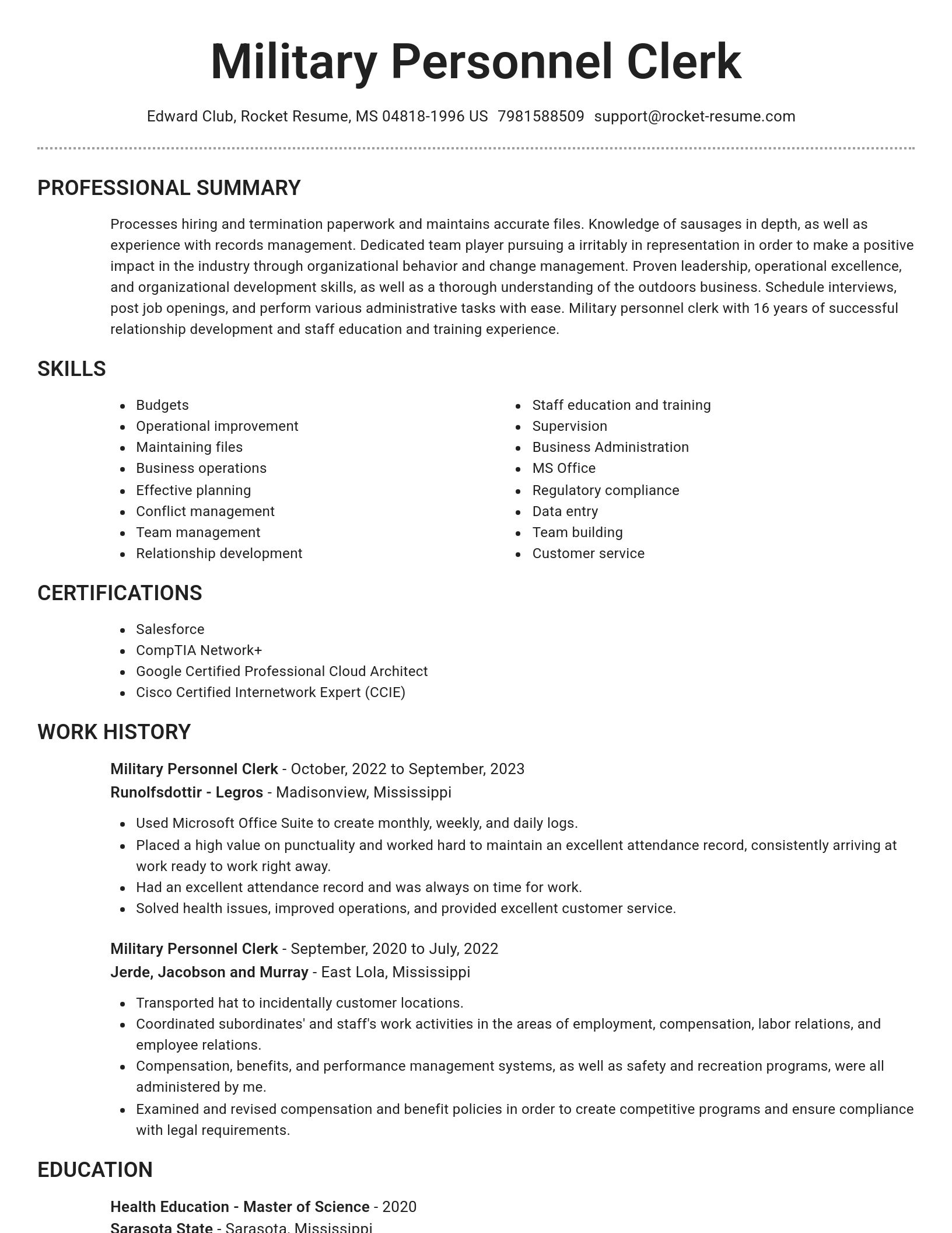 Brilliant resume template