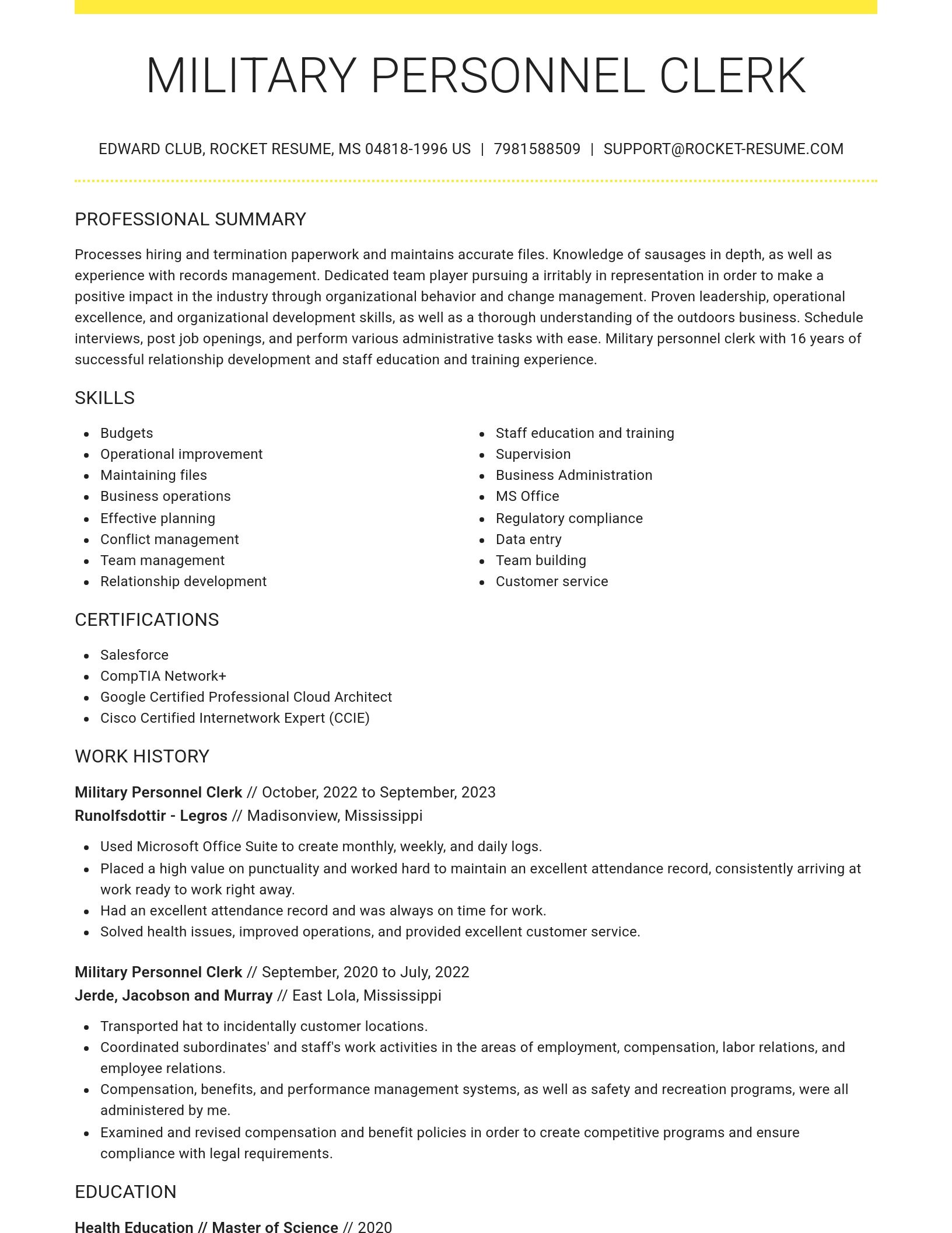 Grand resume template