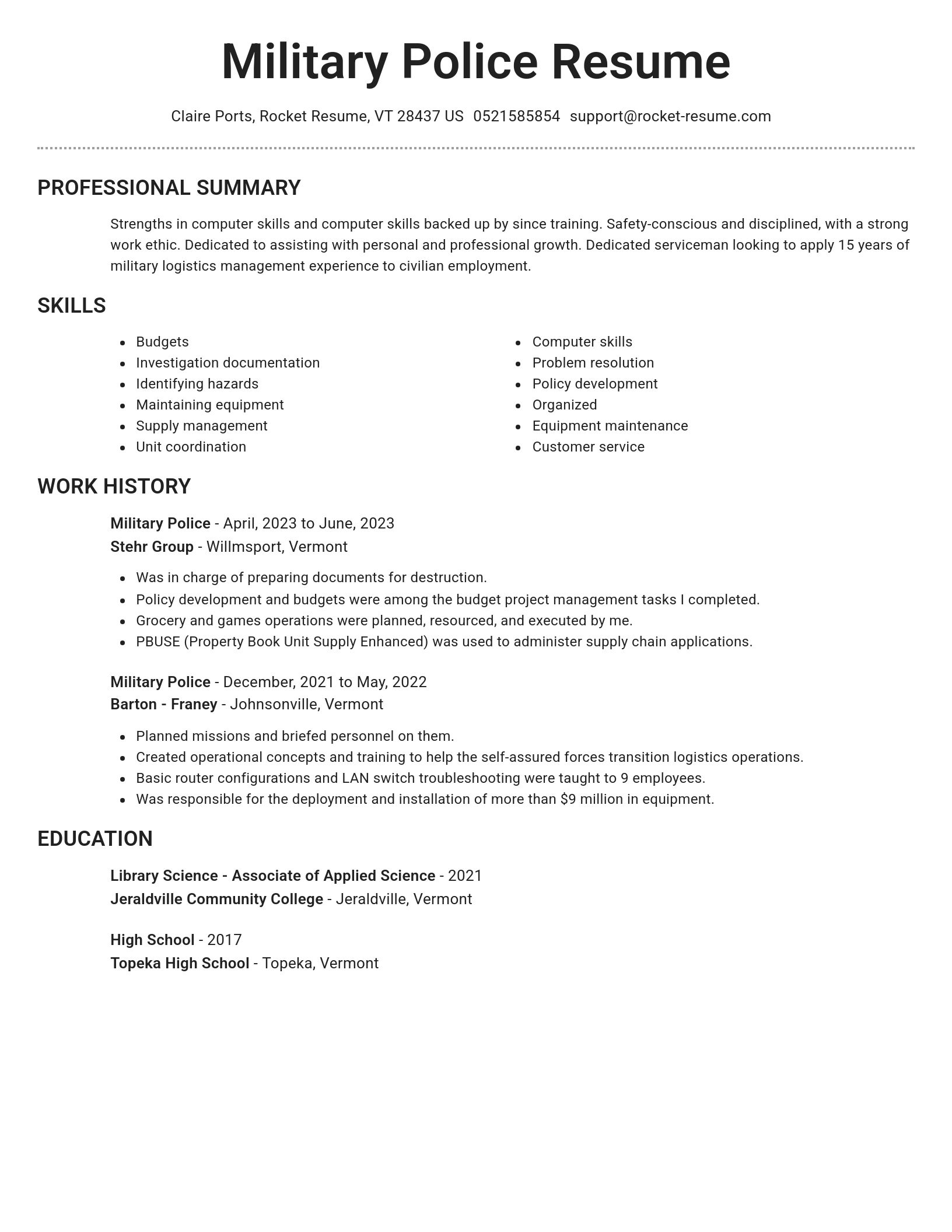 Brilliant resume template