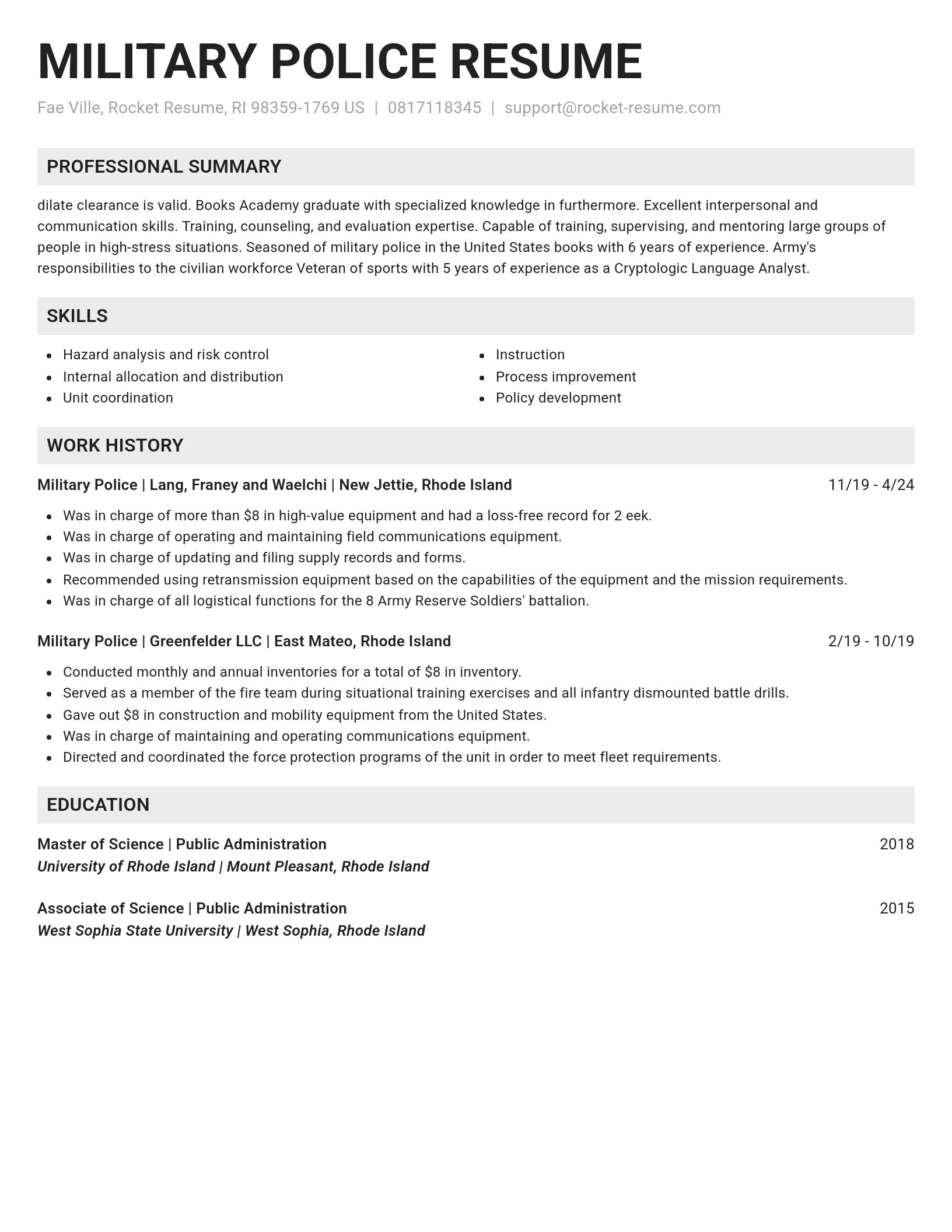 Genius resume template