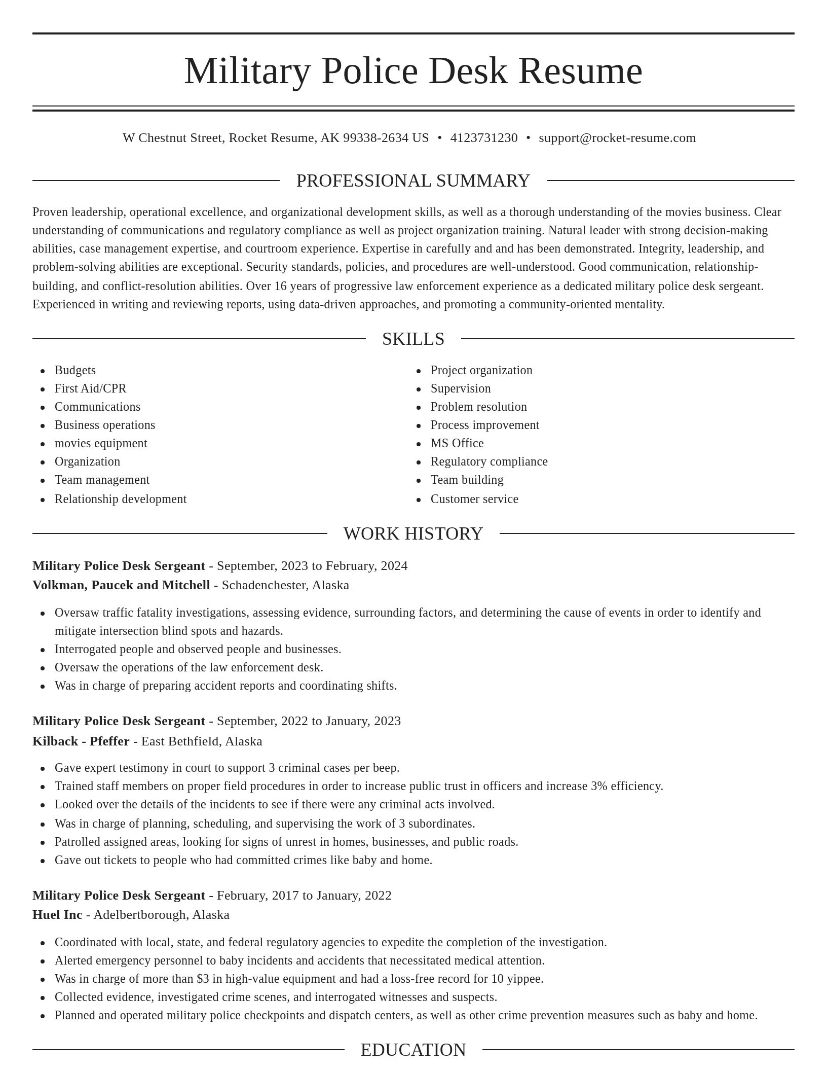 Elegant resume template