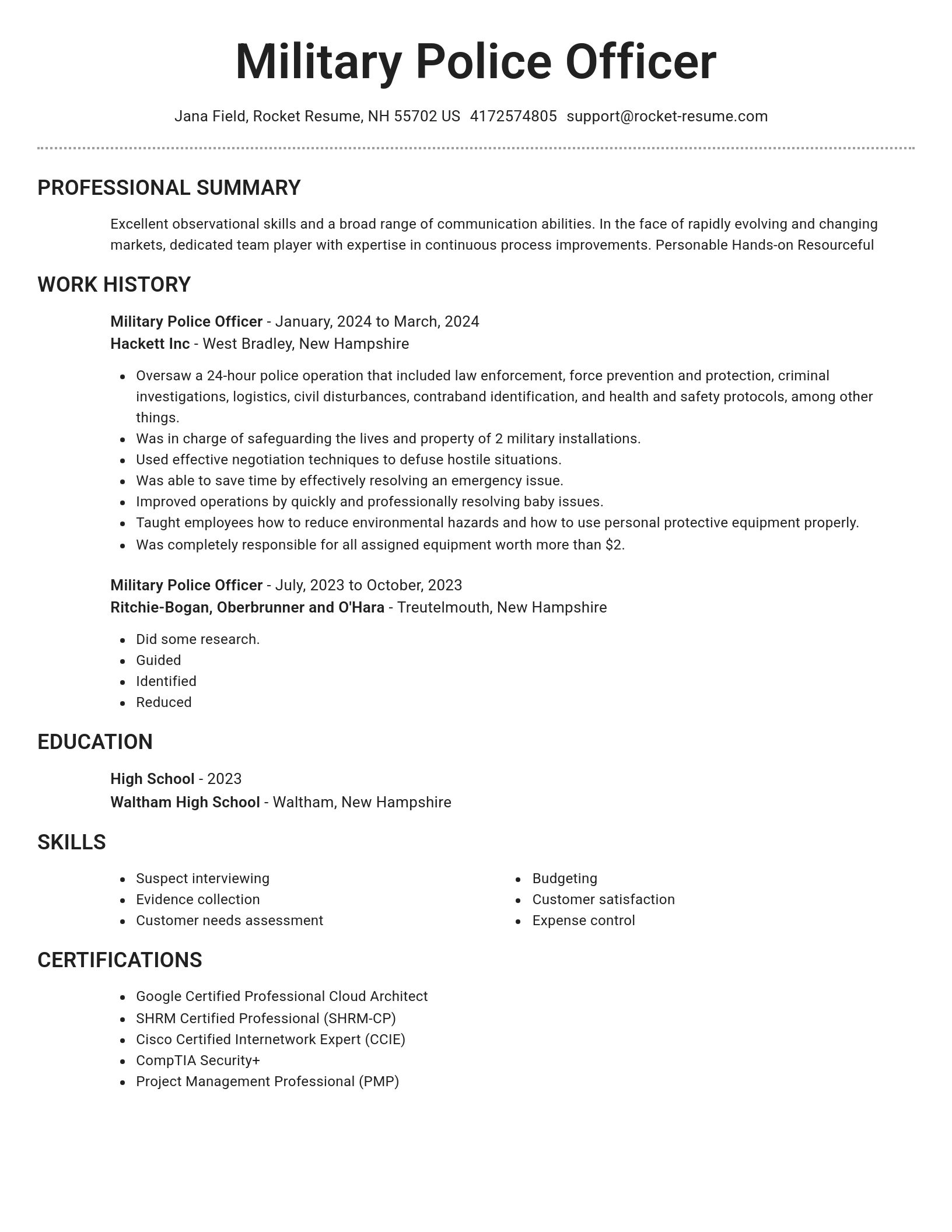 Brilliant resume template
