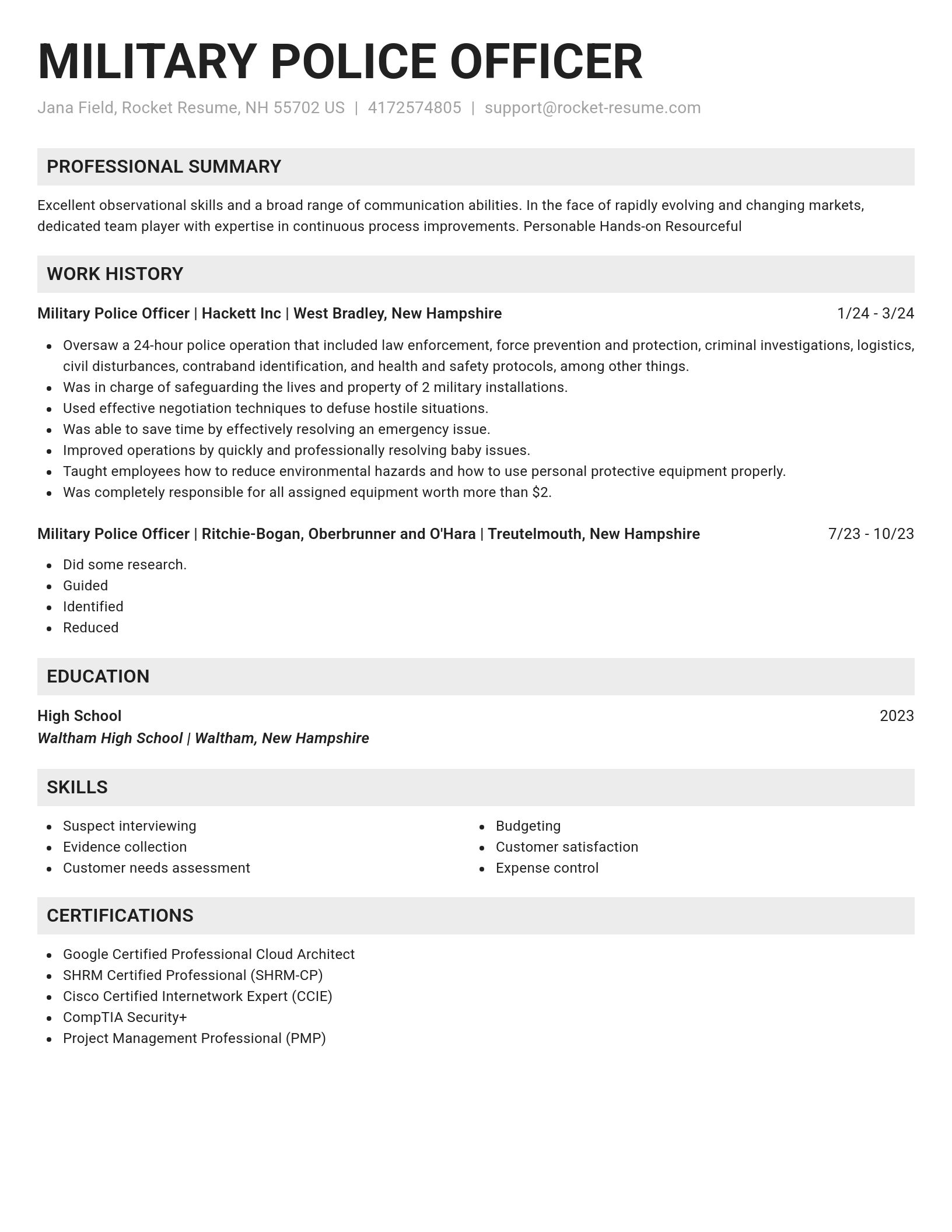 Genius resume template