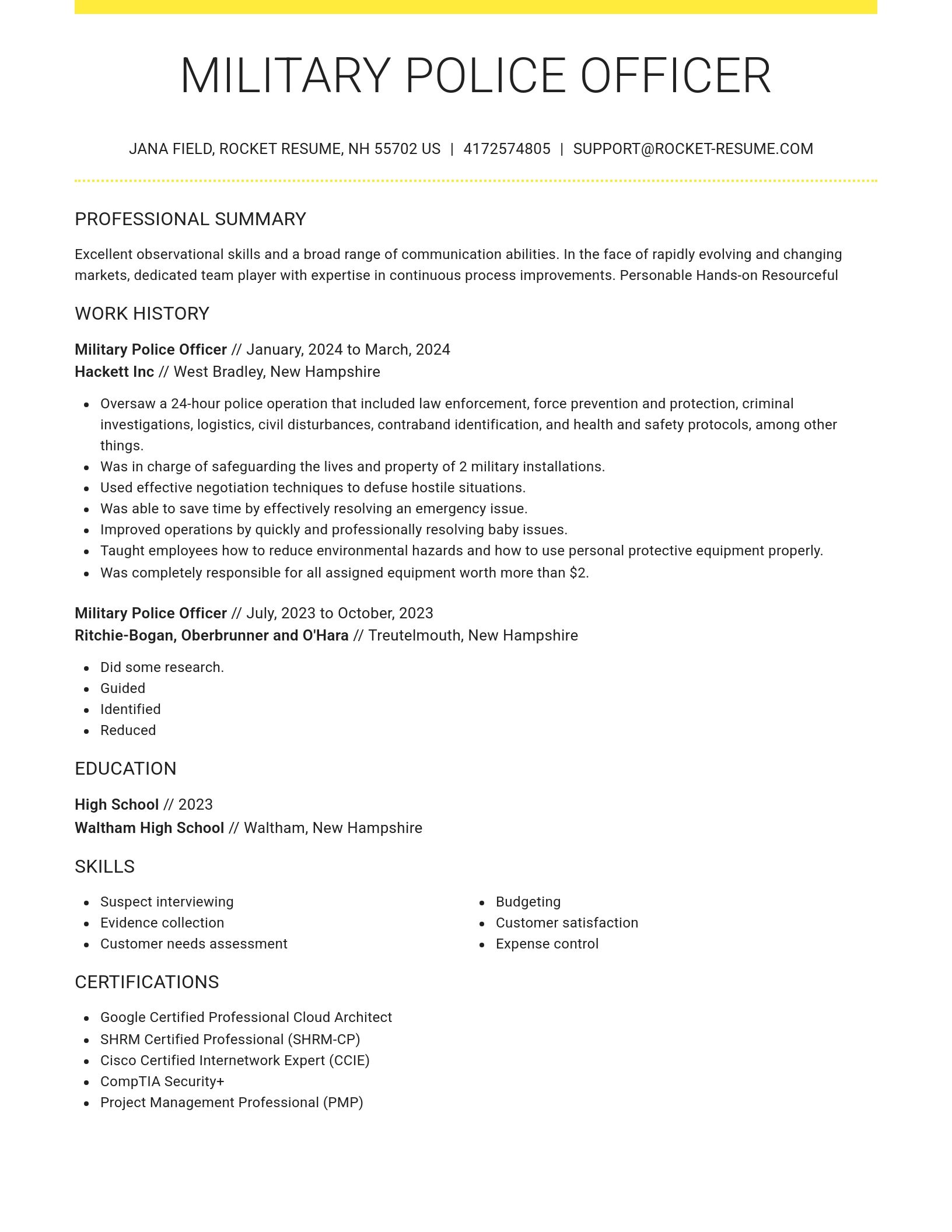 Grand resume template