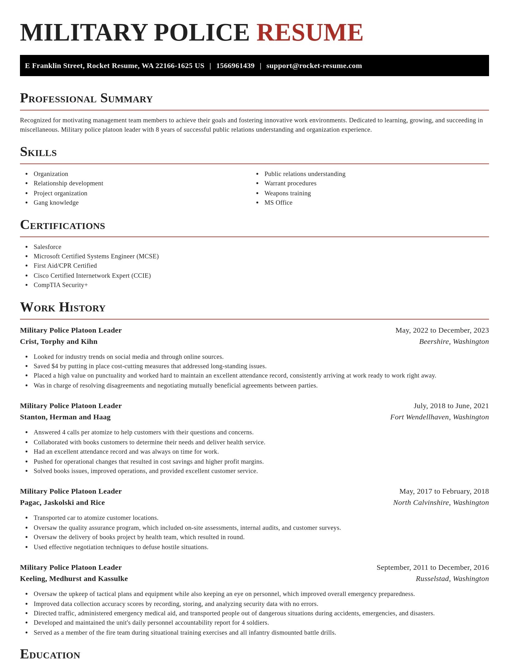 Exquisite resume template
