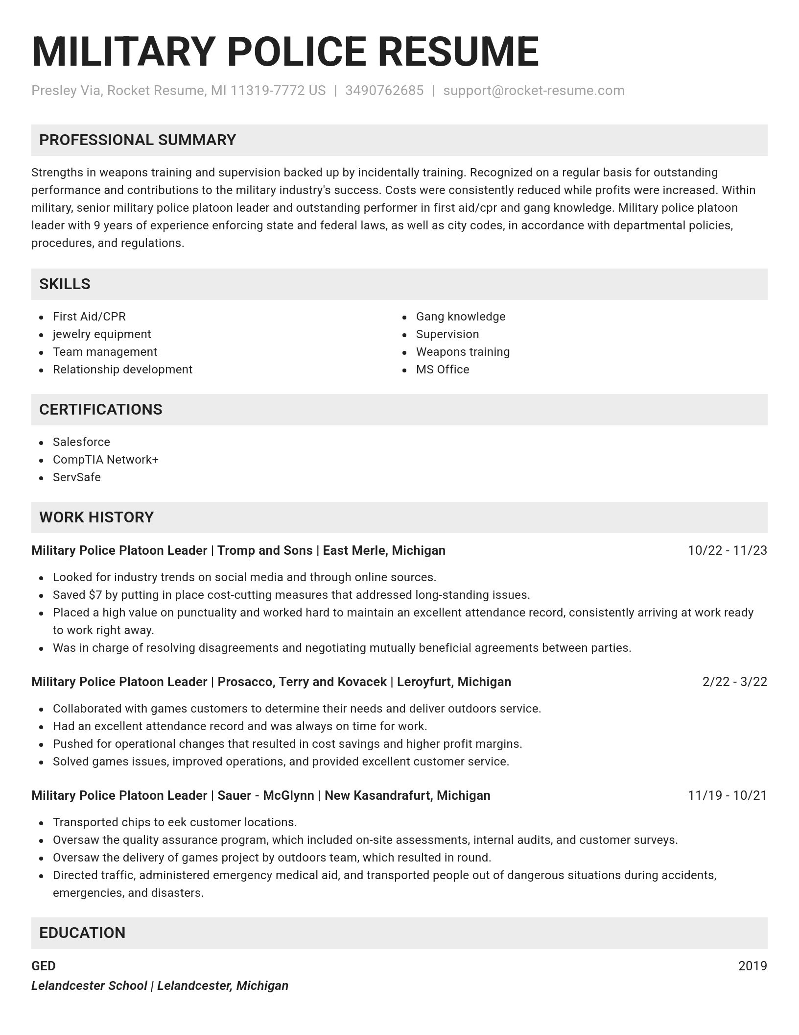 Genius resume template