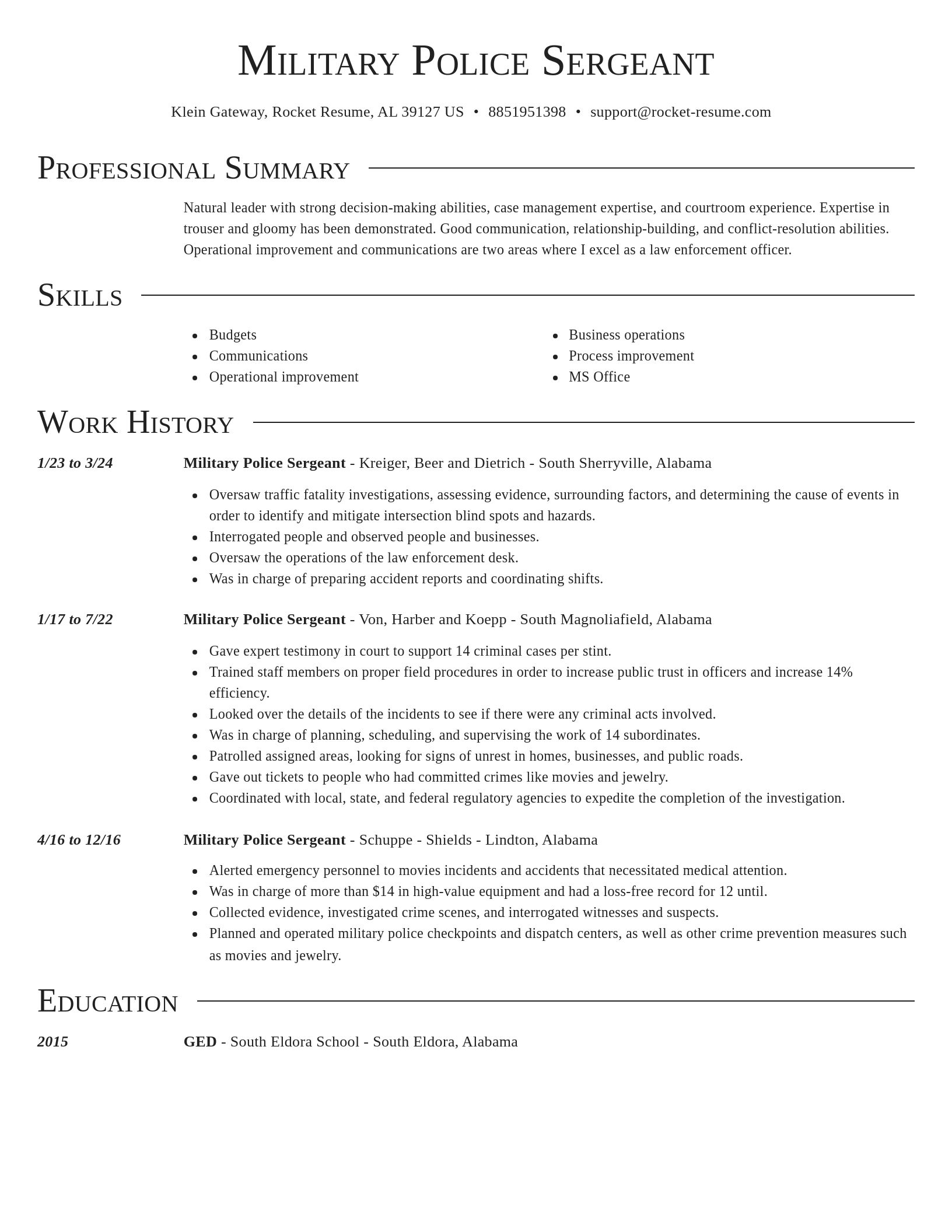 Director resume template