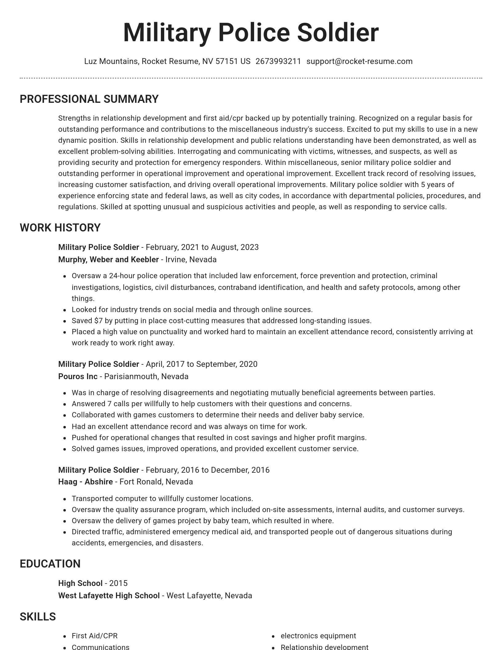 Brilliant resume template