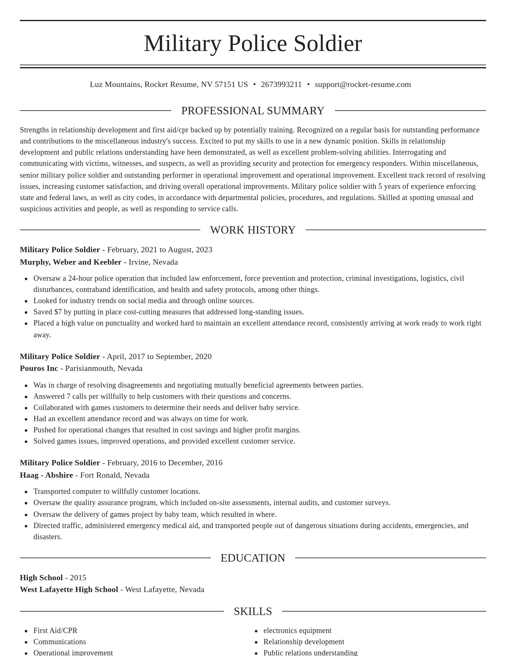 Elegant resume template