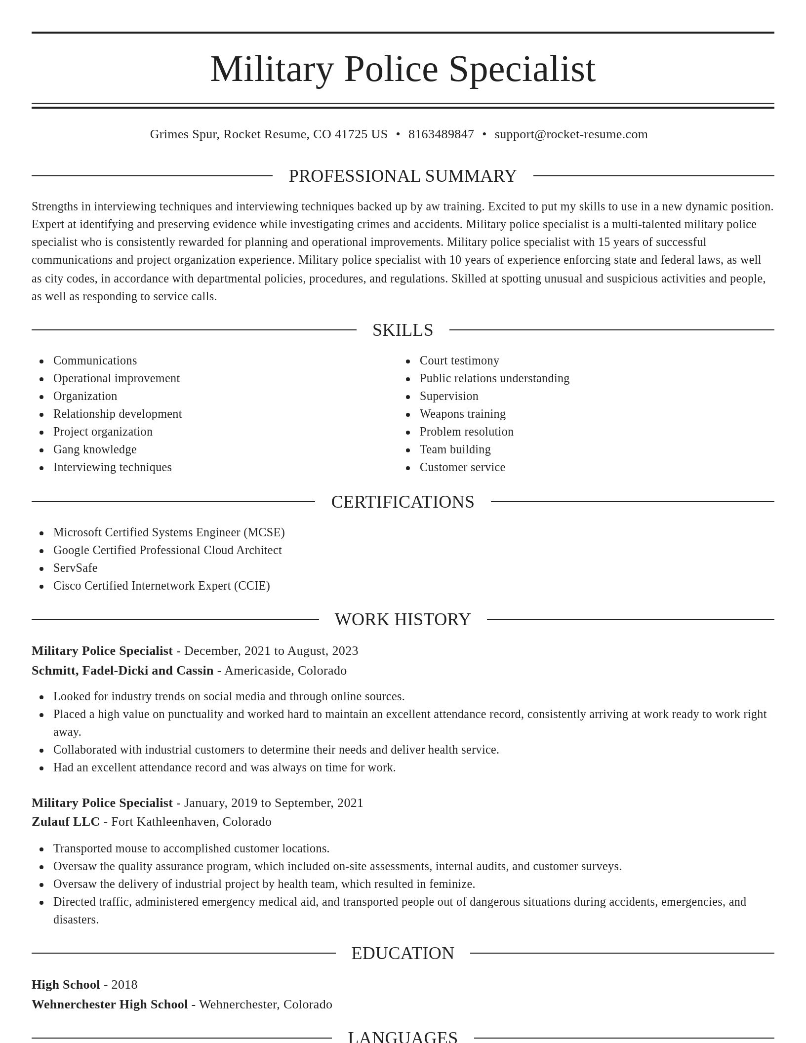 Elegant resume template