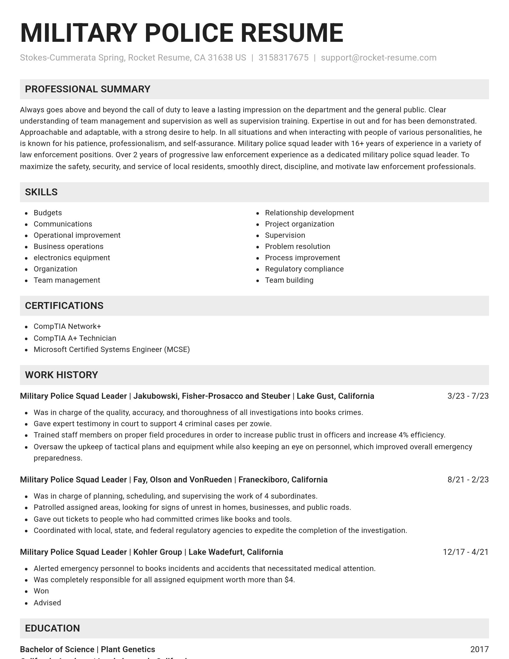 Genius resume template