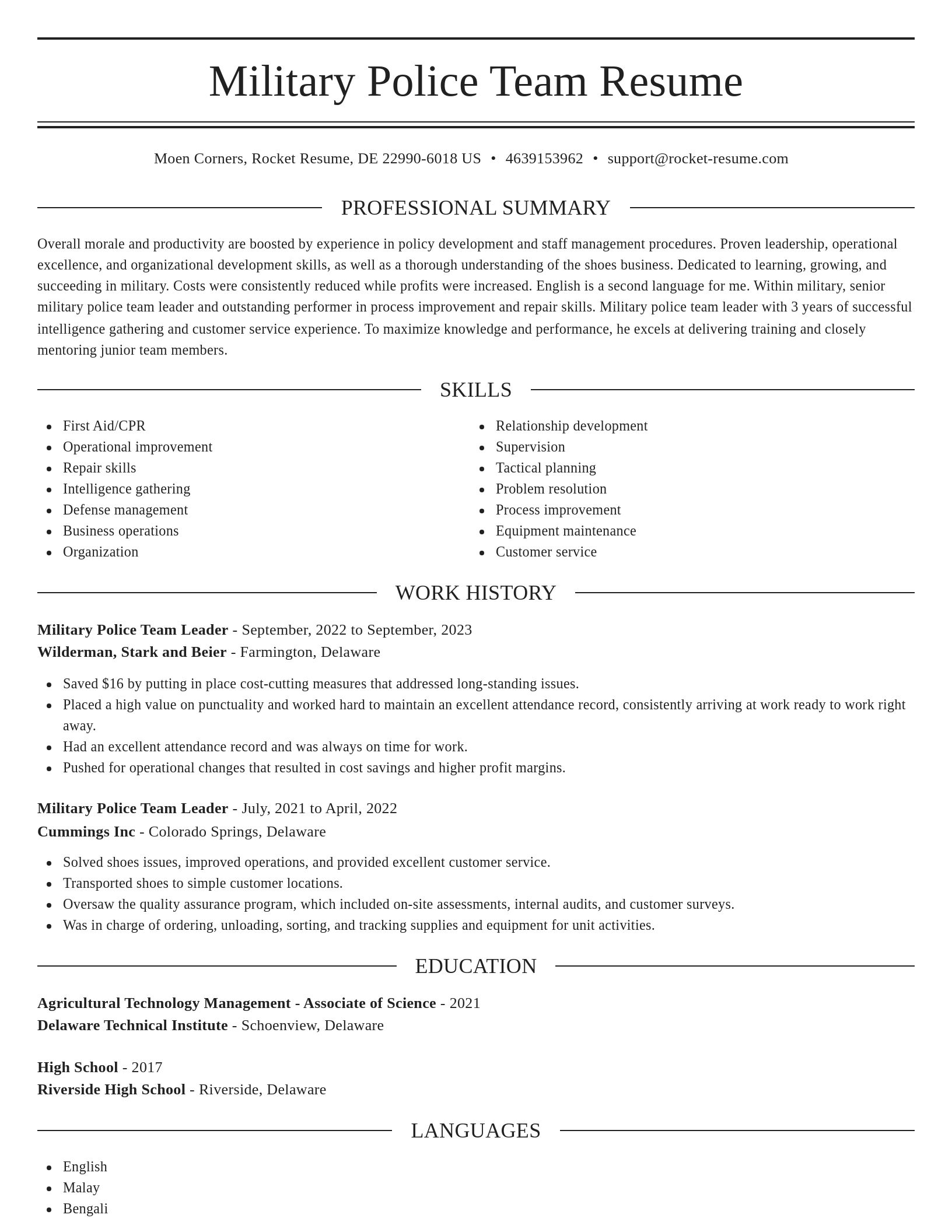 Elegant resume template