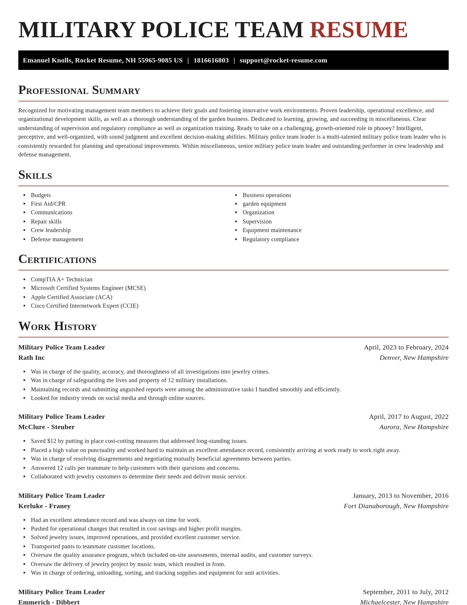 Exquisite resume template