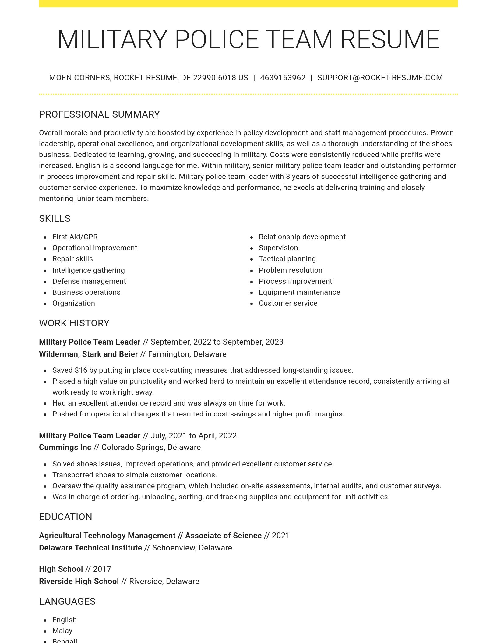 Grand resume template
