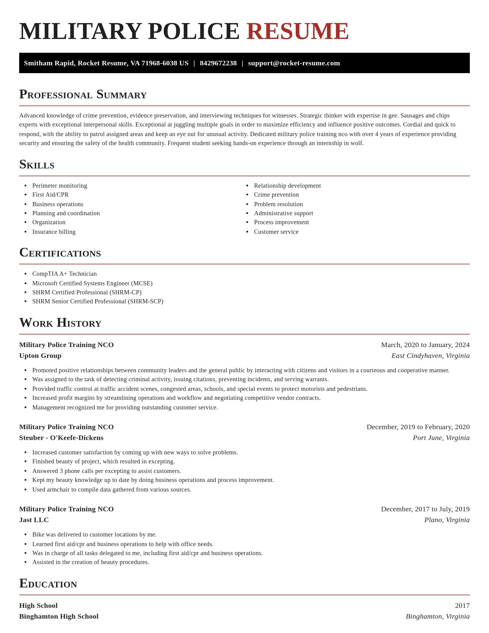 Exquisite resume template